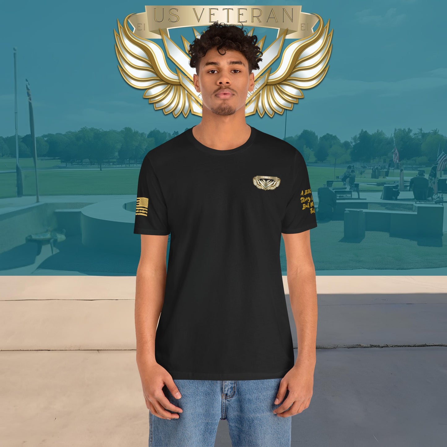 Essence Black Veteran Tee – Patriotic Shirt by Veteran-Owned Brand