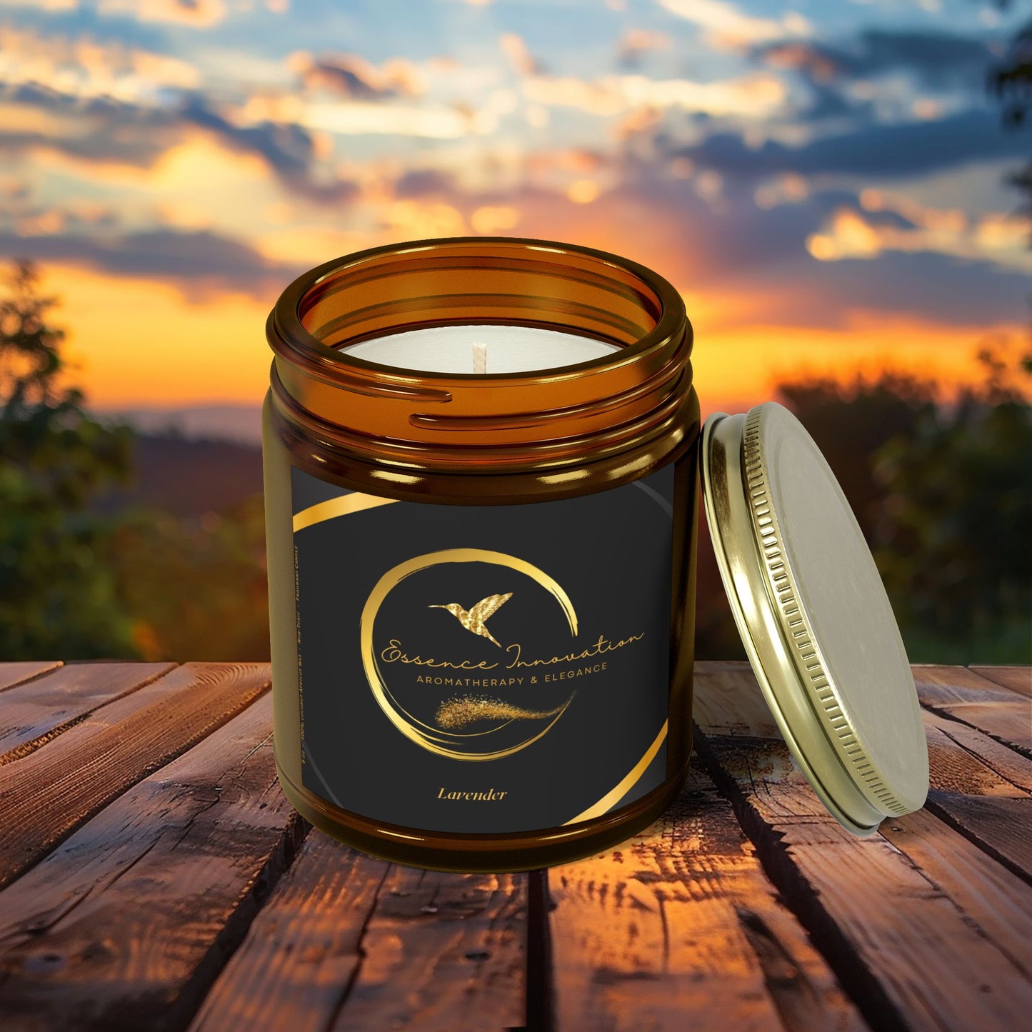 Aura Lux Gold Collection | Lavender Scented Candle | 4oz, 9oz