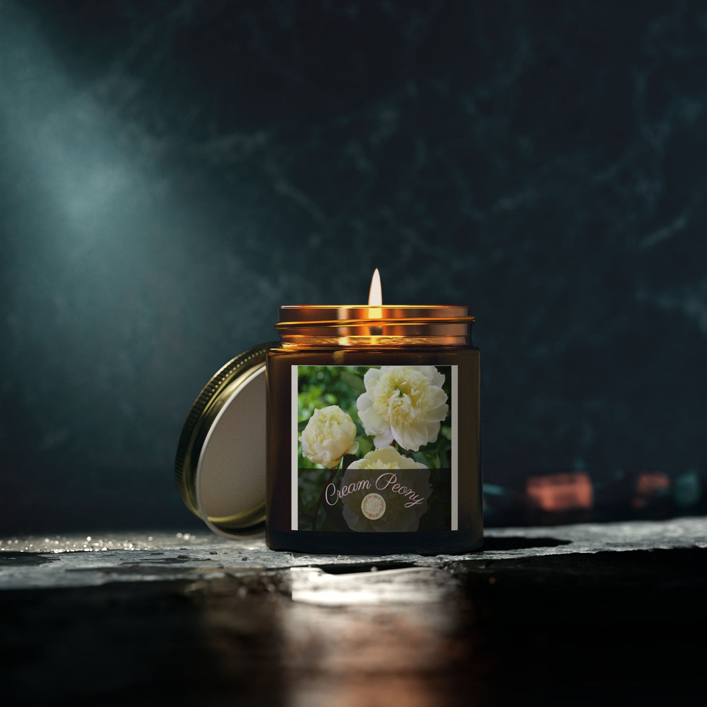 Fragrant Flower | Velvet Vanilla Candle | Cream Peony | 4oz, 9oz