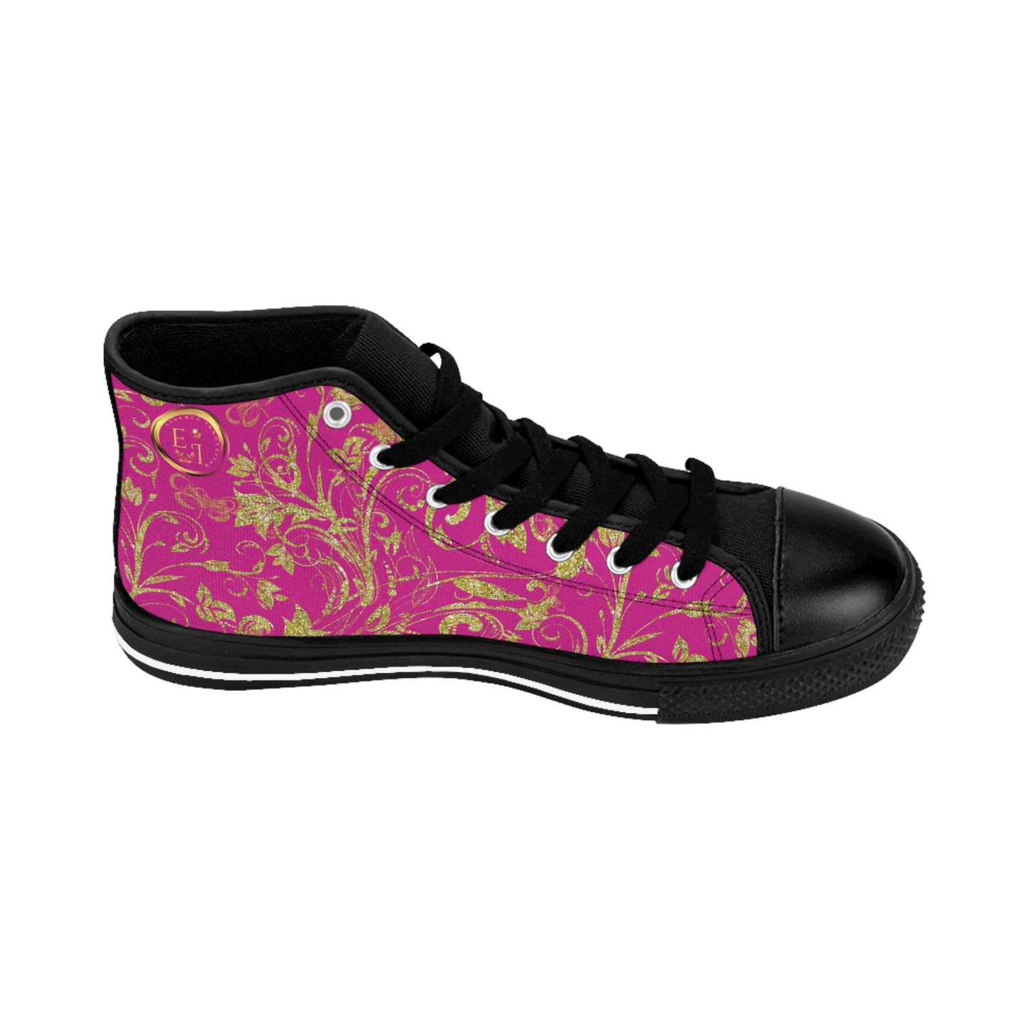 Bohemian Butterfly Hightops XVIII | Black Sole | Pink
