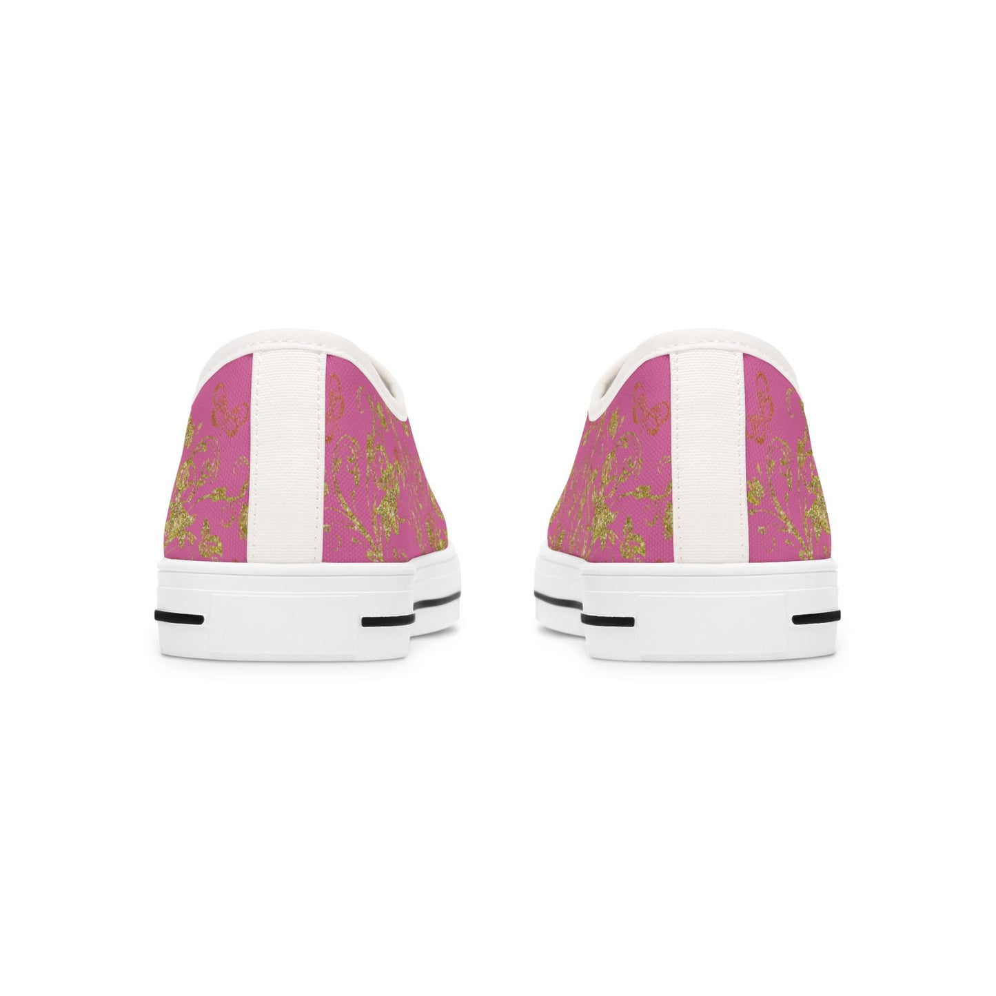 Ladies Bohemian Butterfly | Light Pink | White Sole LowTops