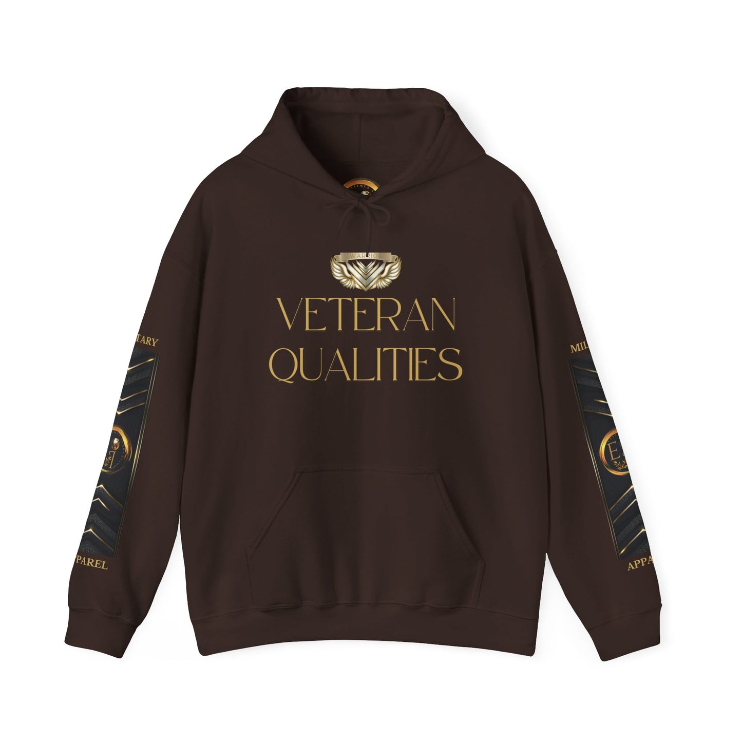 Veteran Qualities Warrior Six | DC Chocolate Hoodie | Military & Service Tribute