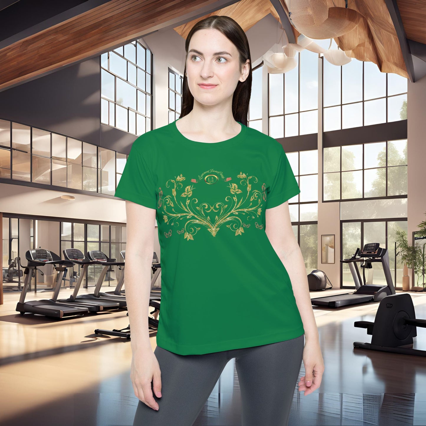 Butterfly Blossom Tee XII | EssenceInnoCreate | Dark Green