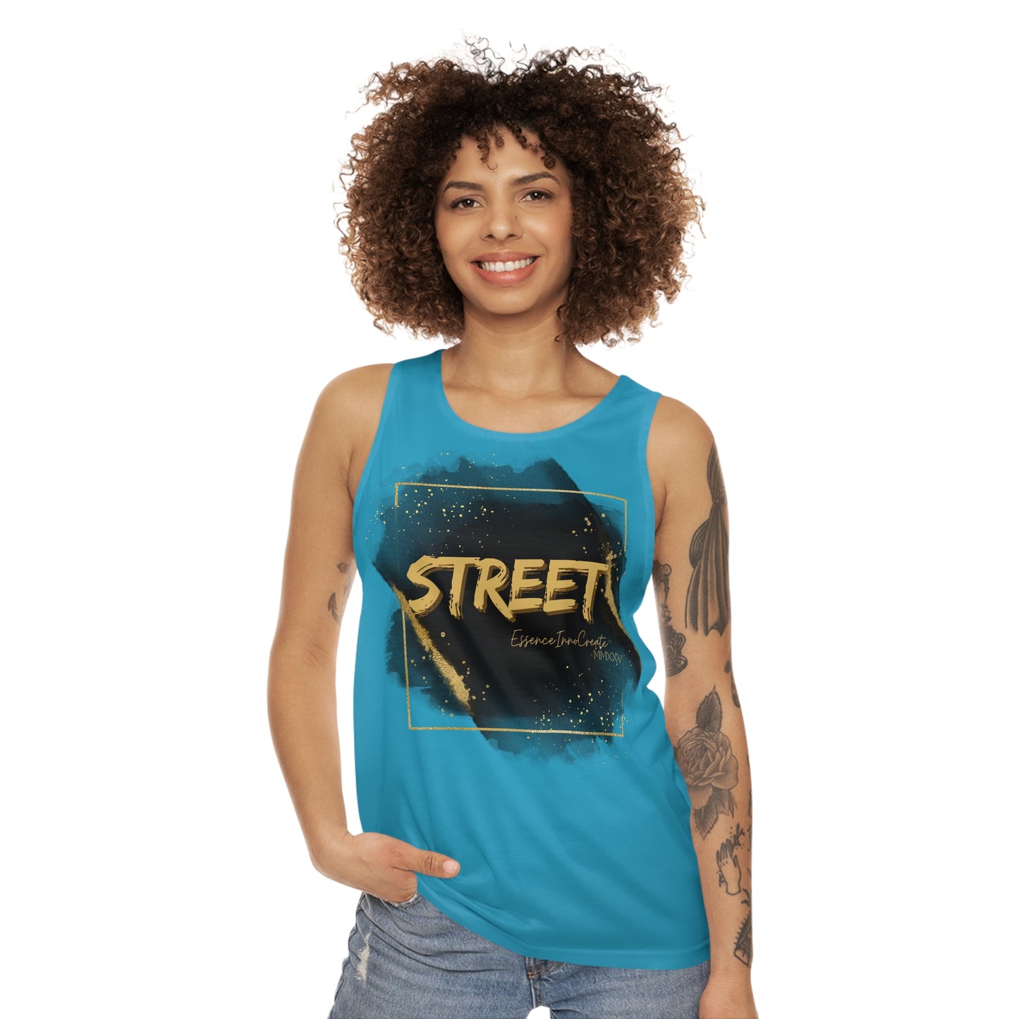 Street Wear Tank XV | EssenceInnoCreate | Turquoise
