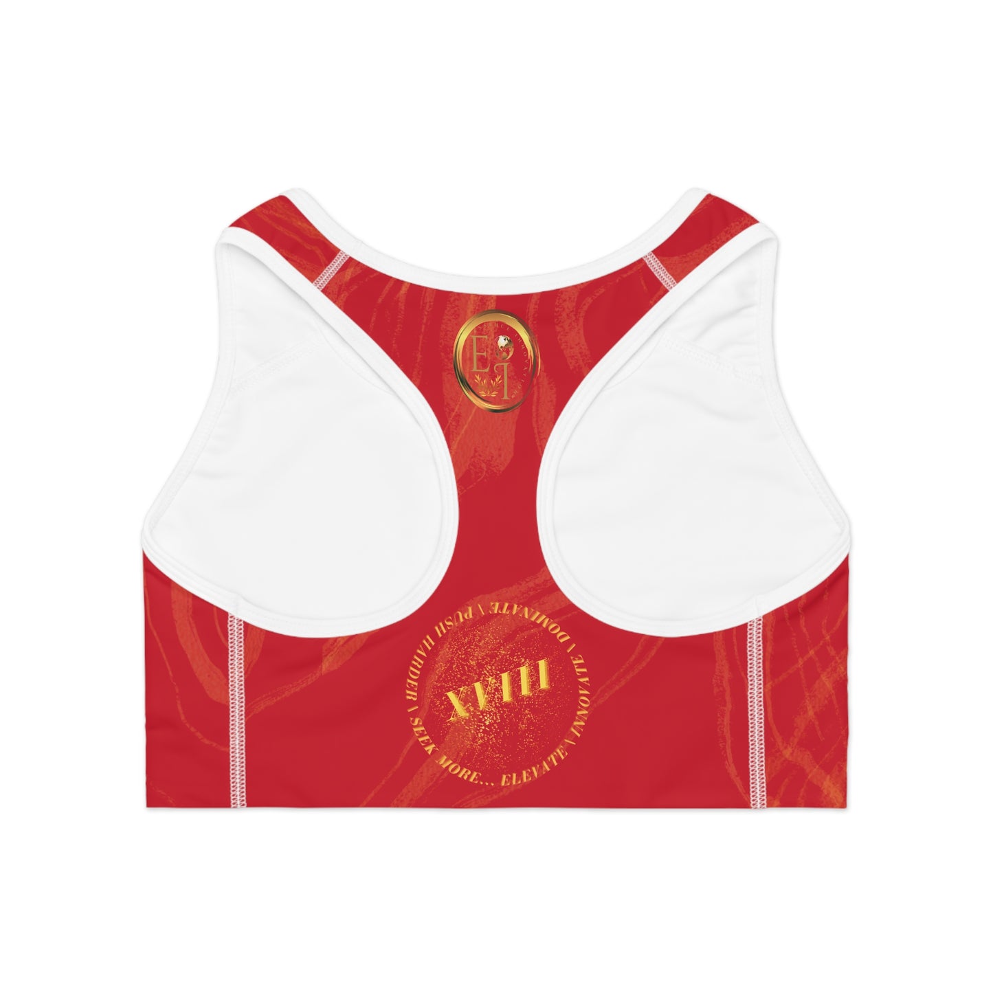 Seek More SBS X | EI Sports Bra Stripped | Dark Red