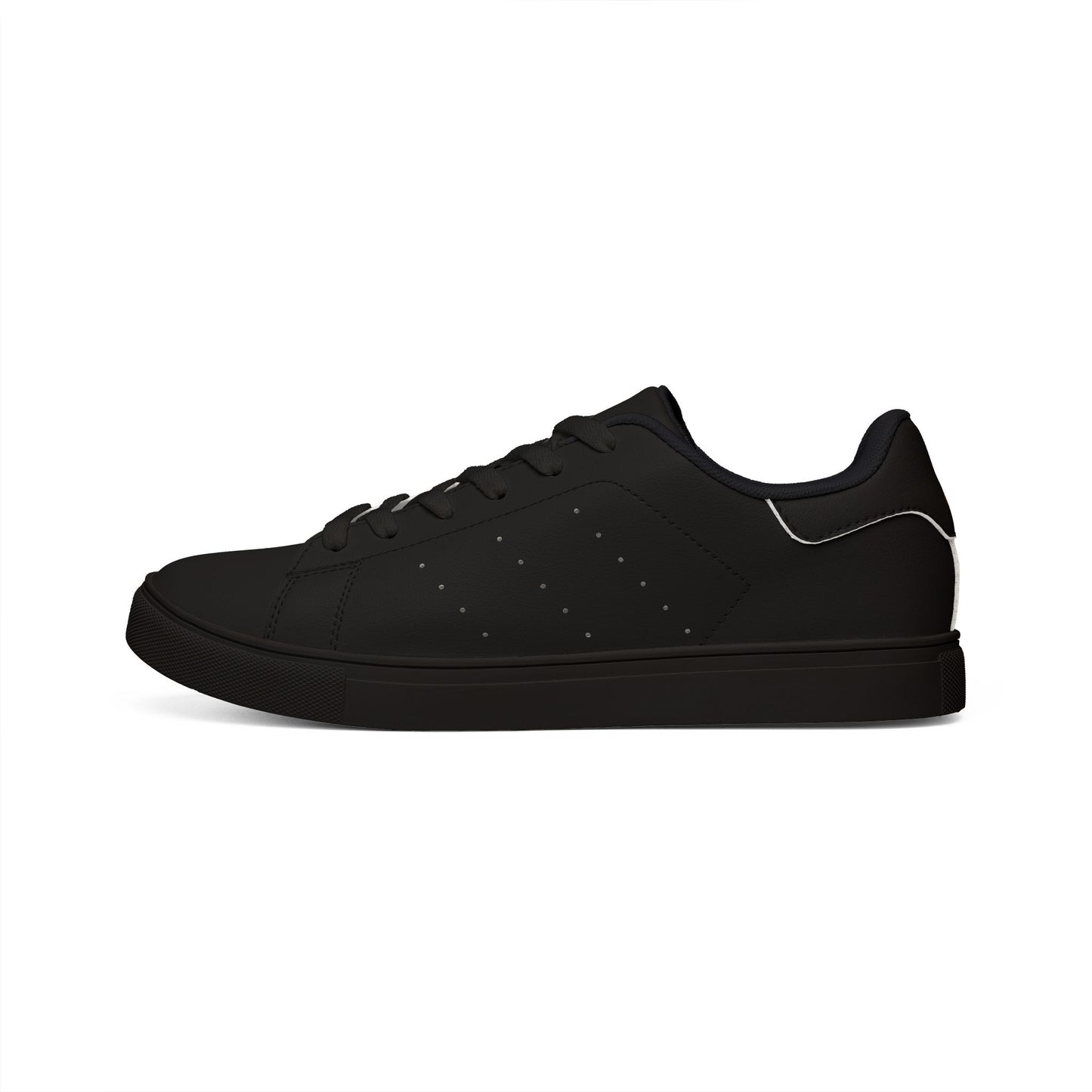 Black EssenceInnoCreate shoes with white lining on a white background
