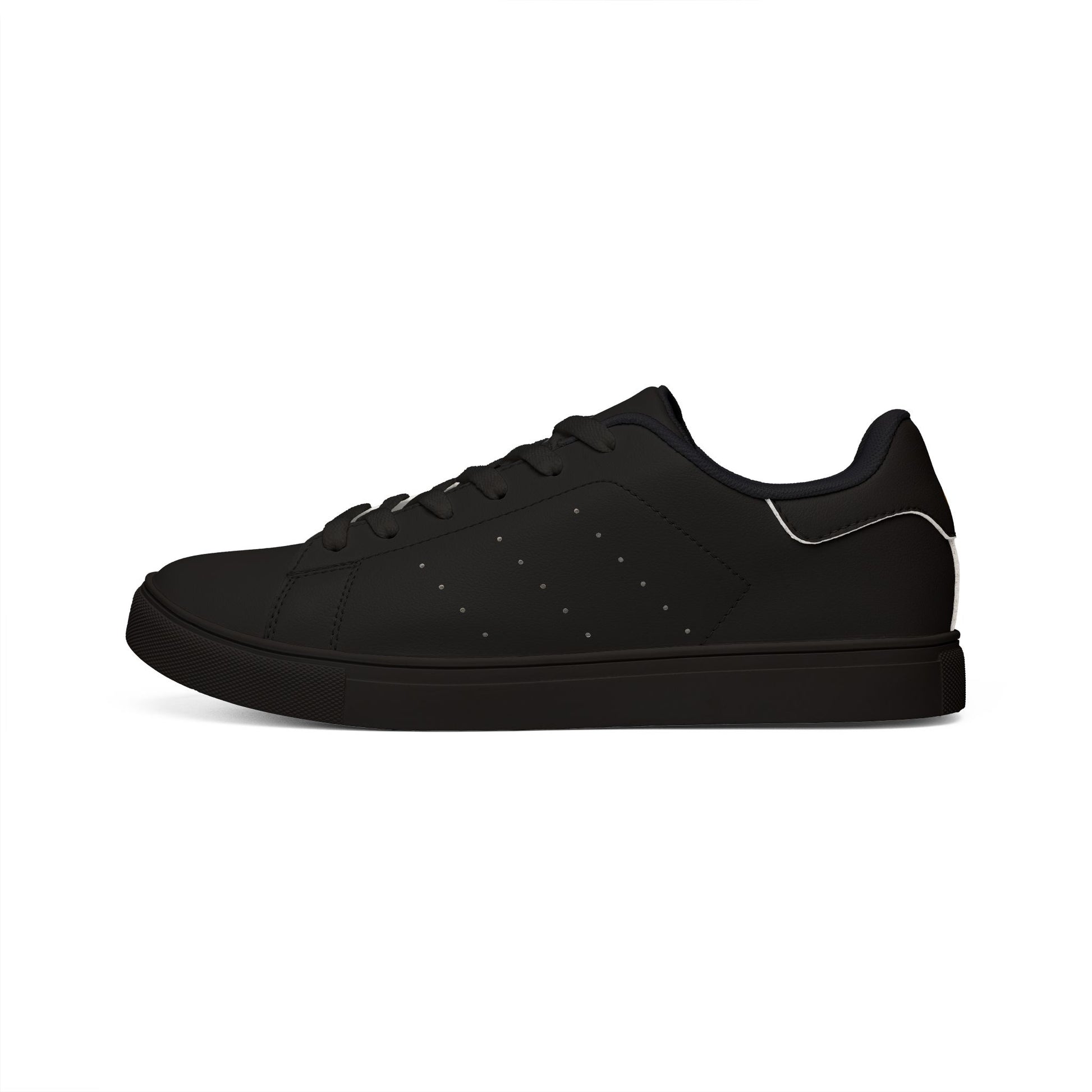 Black EssenceInnoCreate shoes with white lining on a white background