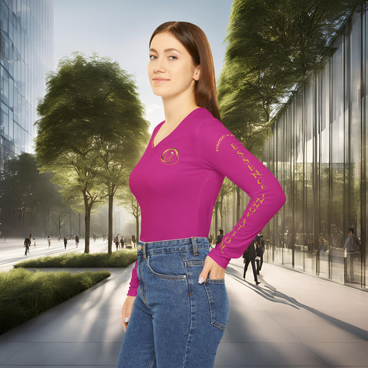 Seek More Performance XVIII | EI Sports LS V-Neck | Pink