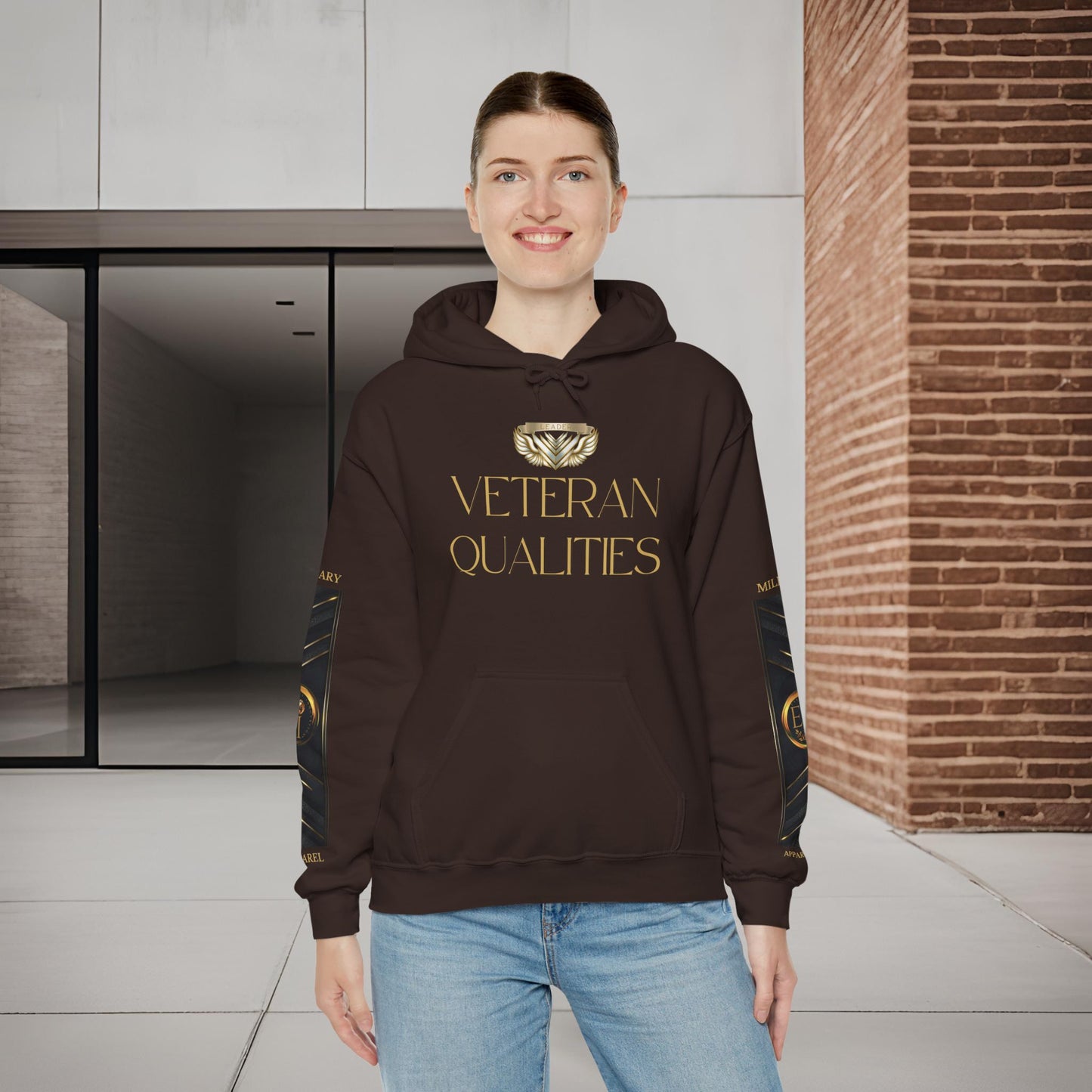 Veteran Qualities Leader Six | DC Chocolate Hoodie | Military & Service Tribute