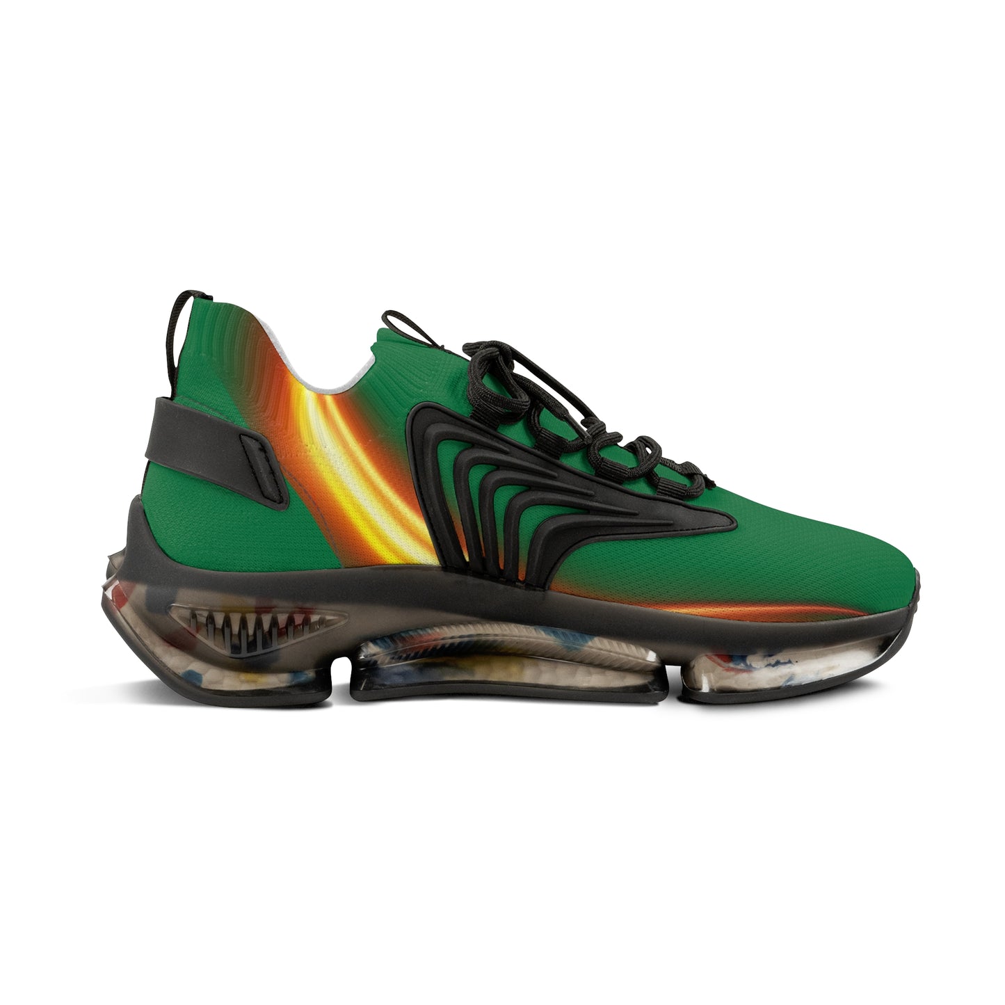 Green Trendsetter Flame Black | Mens Performance Sneakers | Black Sole