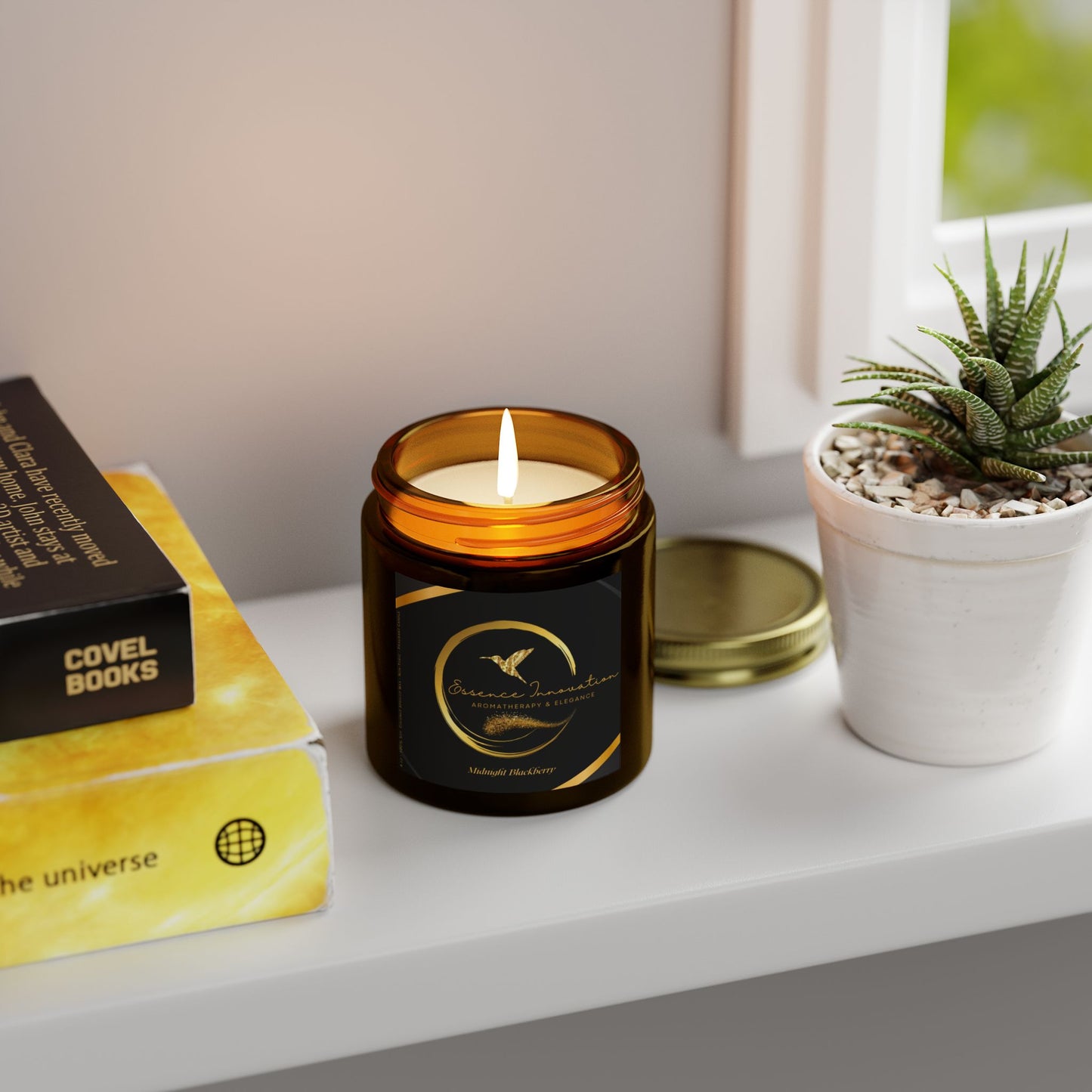 Aura Lux Gold Collection | Midnight Blackberry Scented Candle | 4oz, 9oz