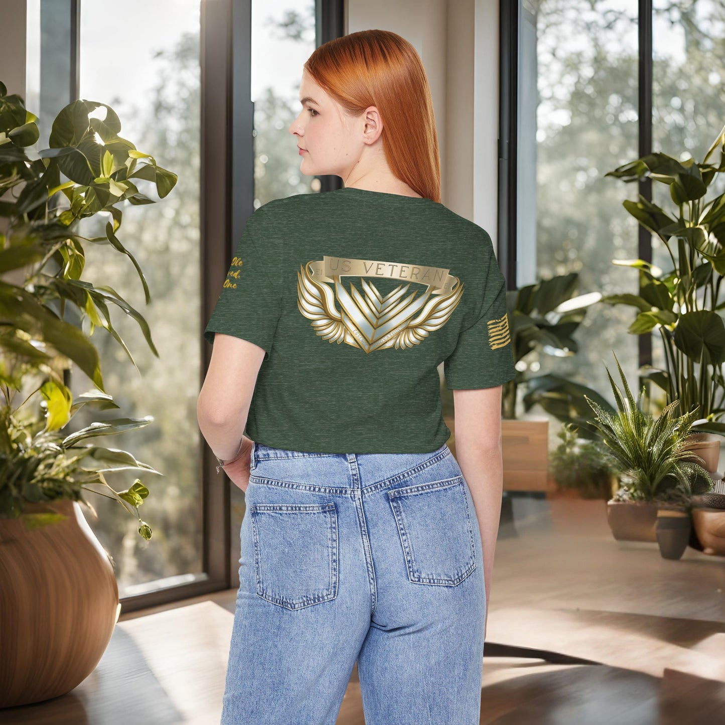 Essence Forest Veteran Tee – Deep Green Tribute Shirt