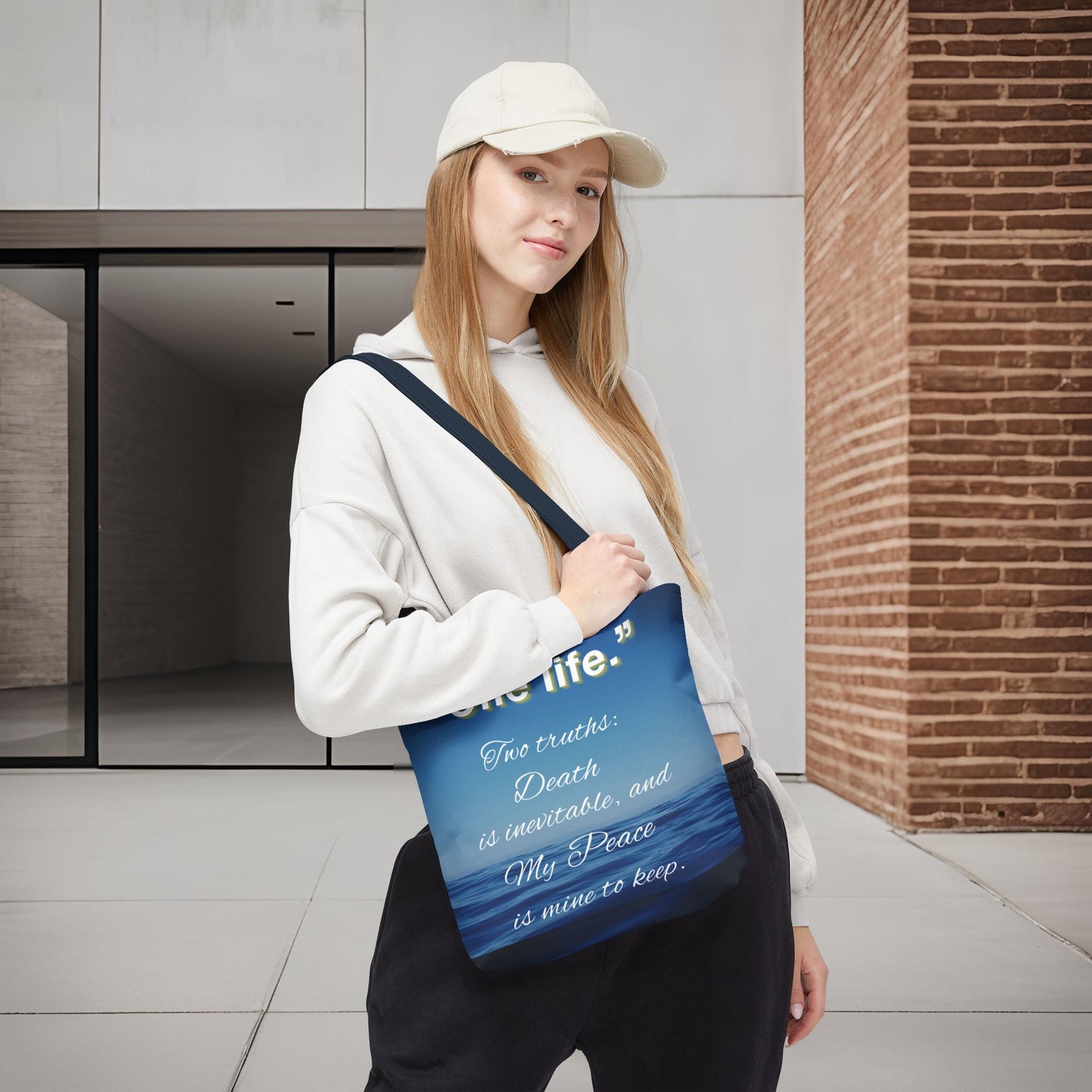 "One Life" – Two Truths Oceanic Quote Tote Bag