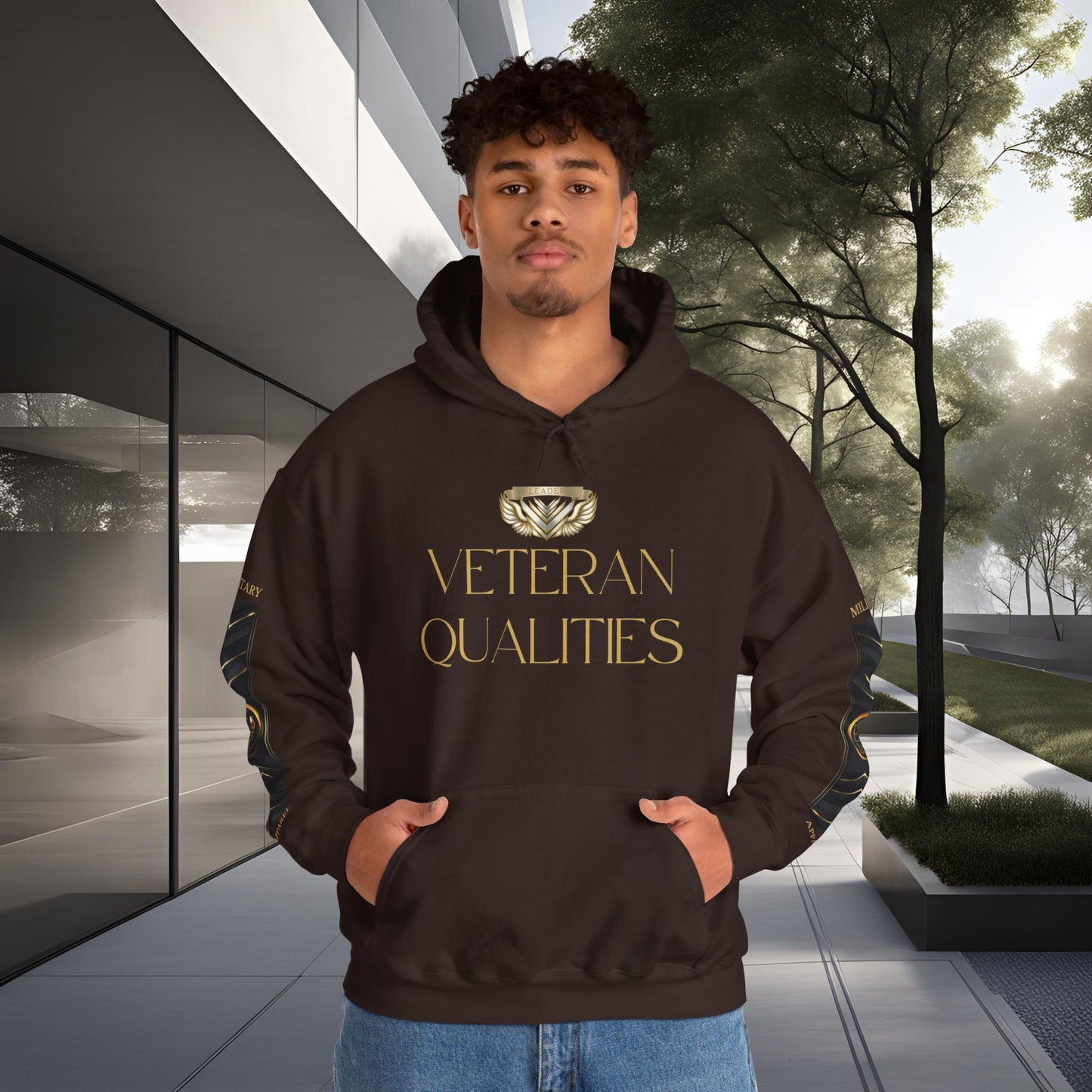Veteran Qualities Leader Six | DC Chocolate Hoodie | Military & Service Tribute