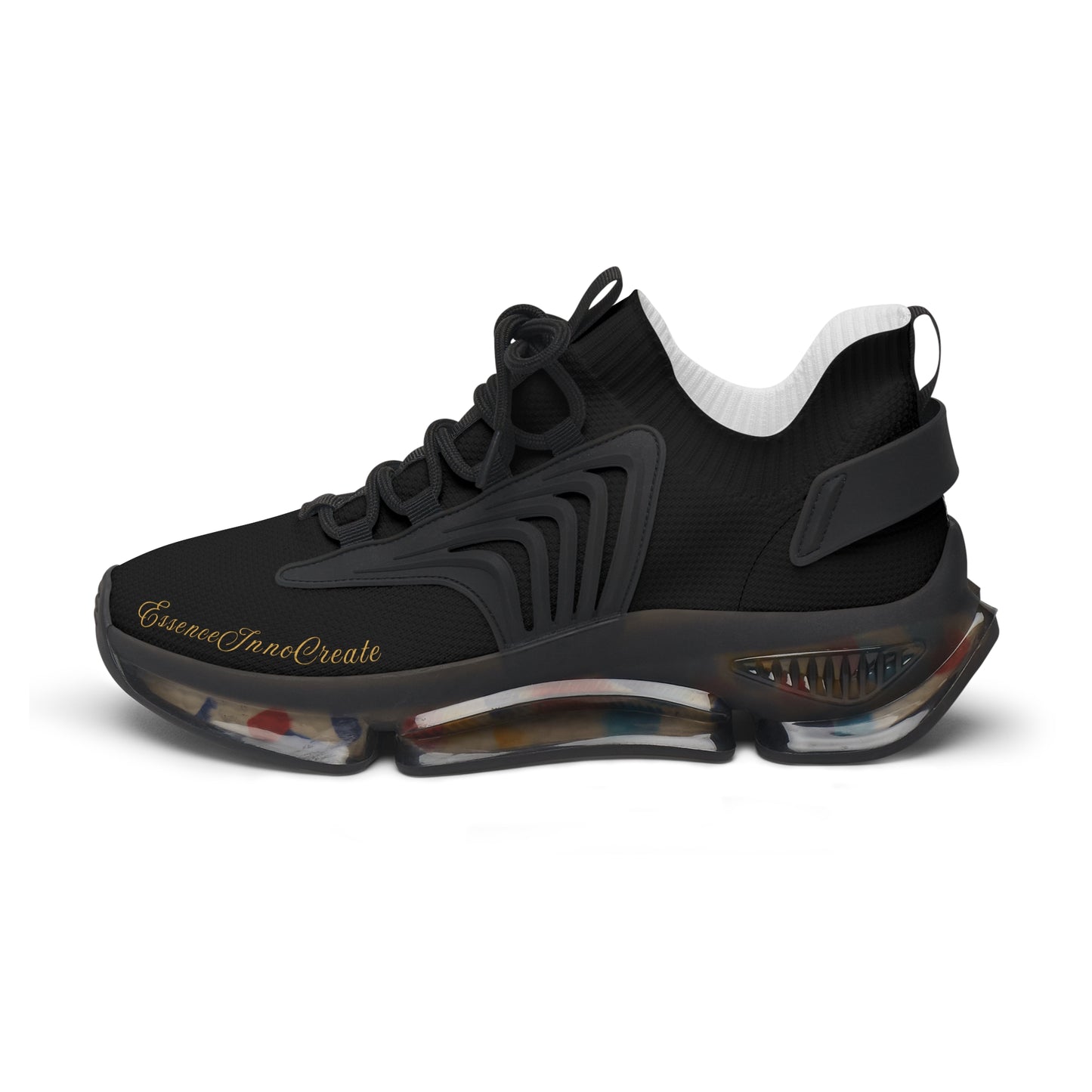 Black 'EssenceInnoCreate' sneaker on a white background