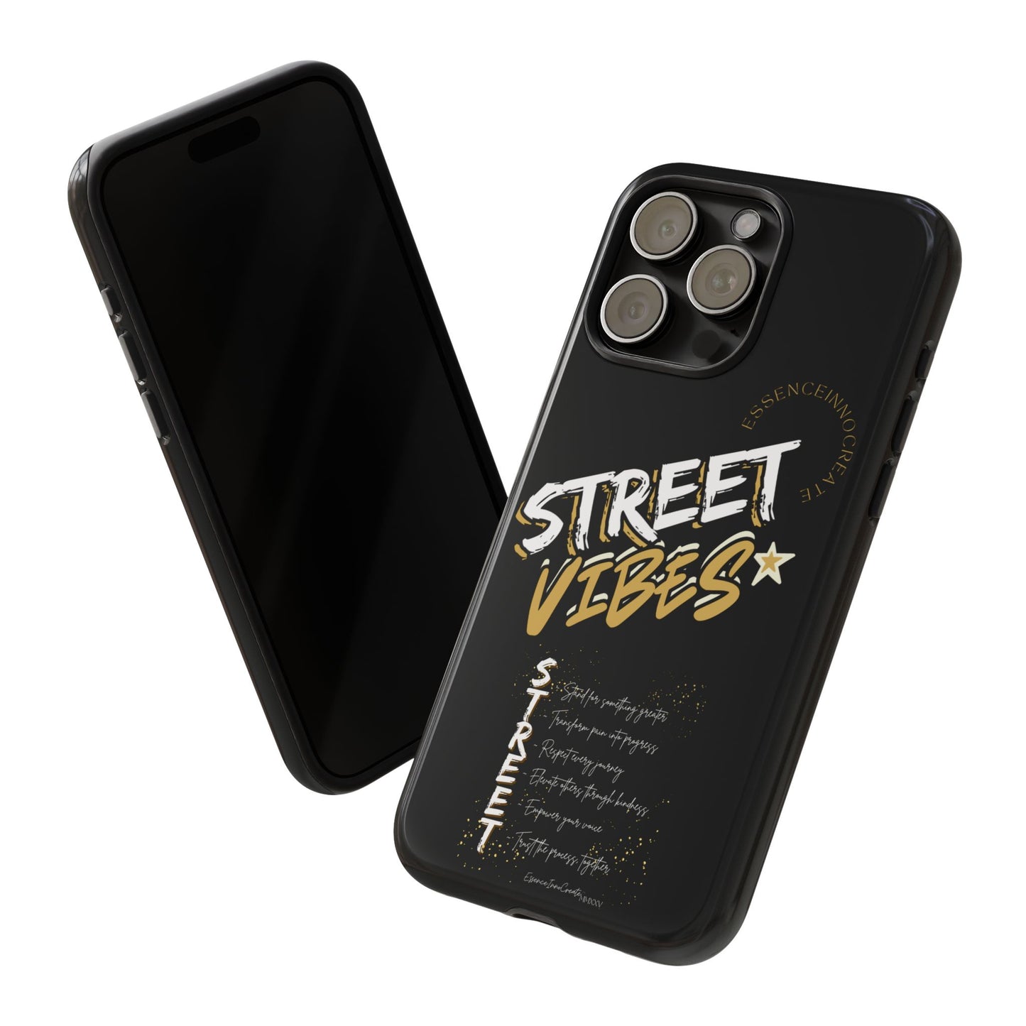 EssenceInnoCreate® Street Vibes Black Phone Case