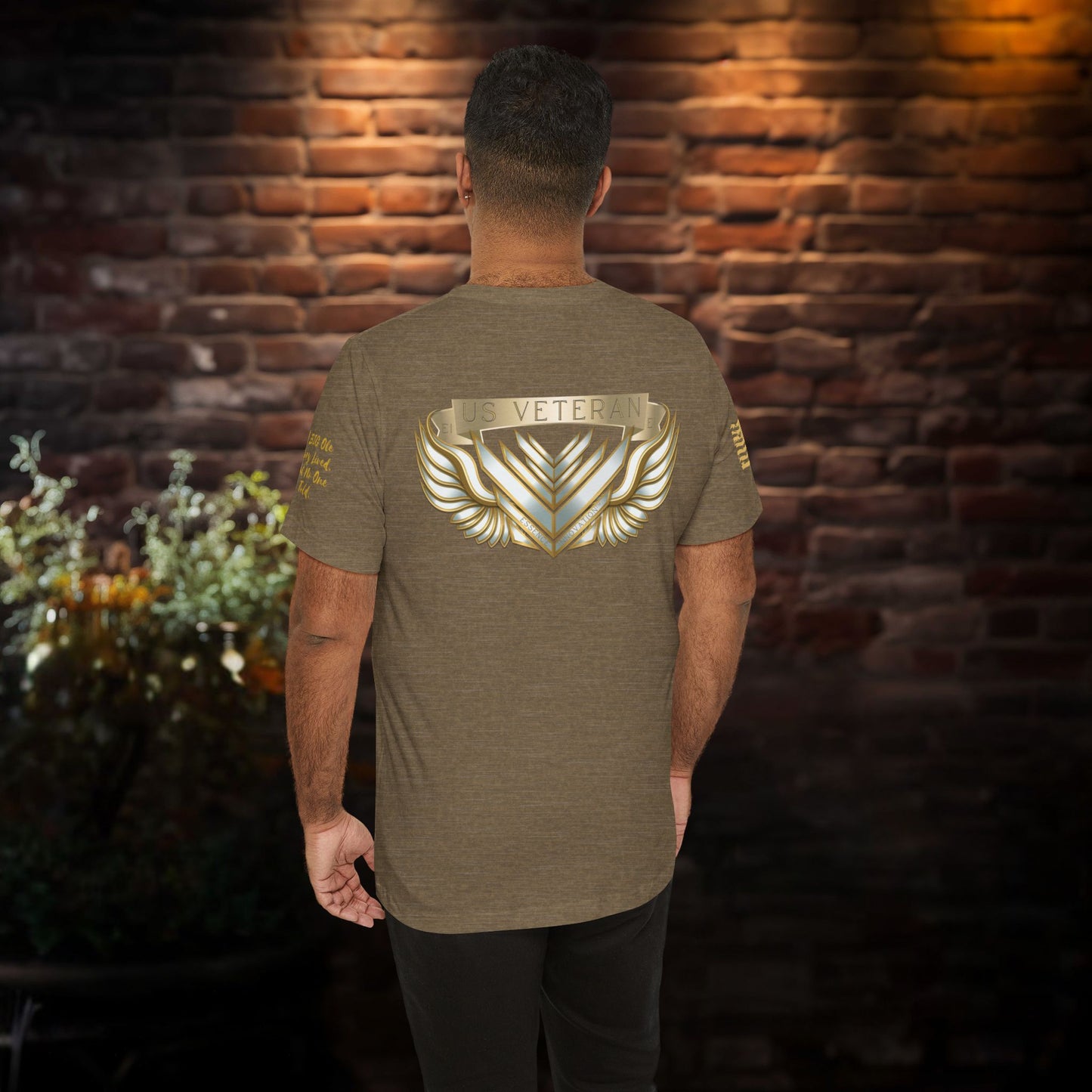 Essence Olive Veteran Tee – Military Tribute T-Shirt