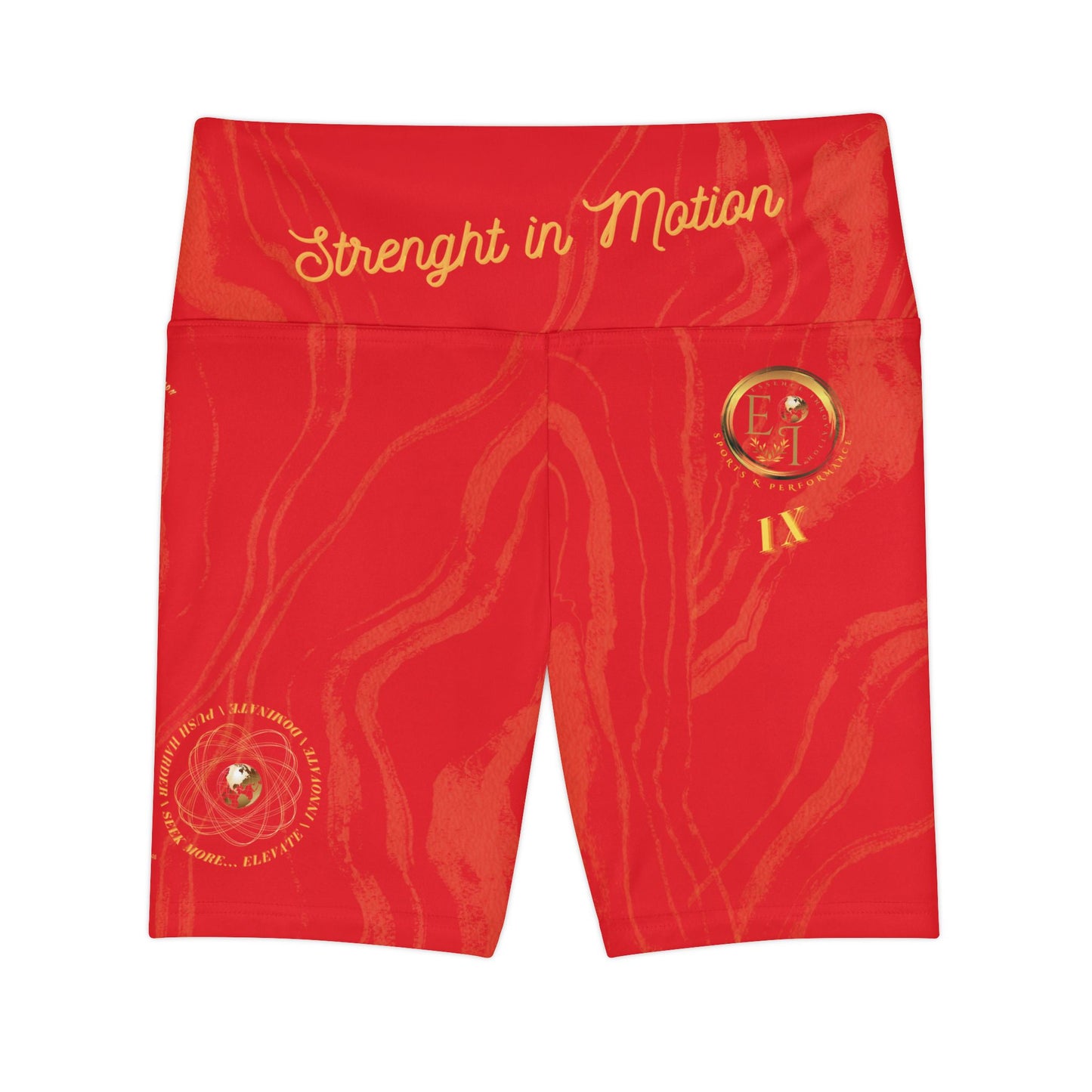 Seek More WSS IX | EI Sports Workout Shorts Striped | Red