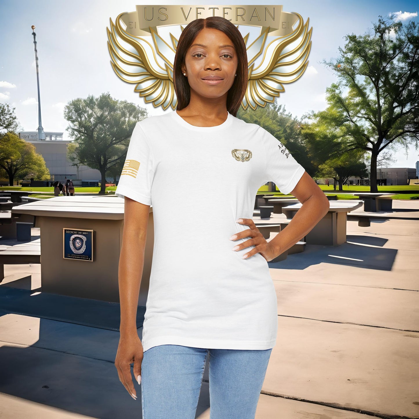Essence White Veteran Tee – Clean Tribute T-Shirt