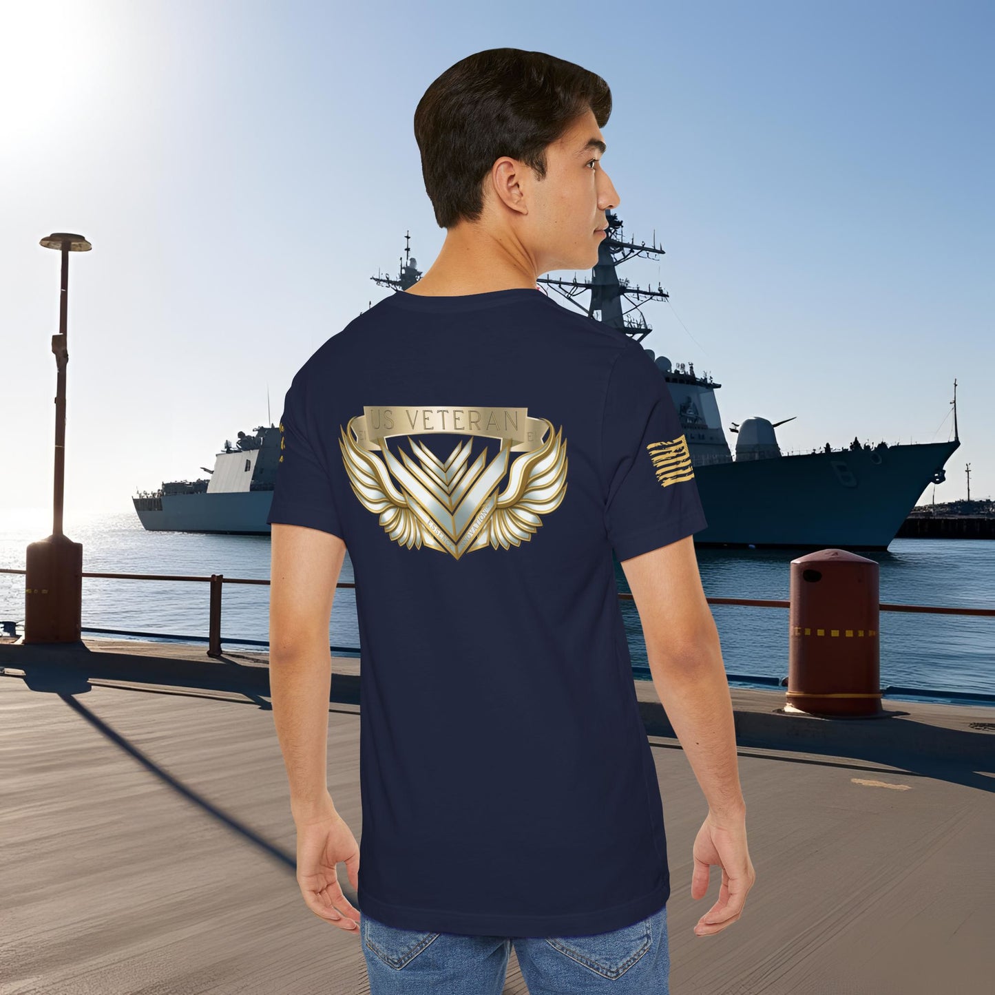Essence Navy Veteran Tee – Deep Patriotic T-Shirt