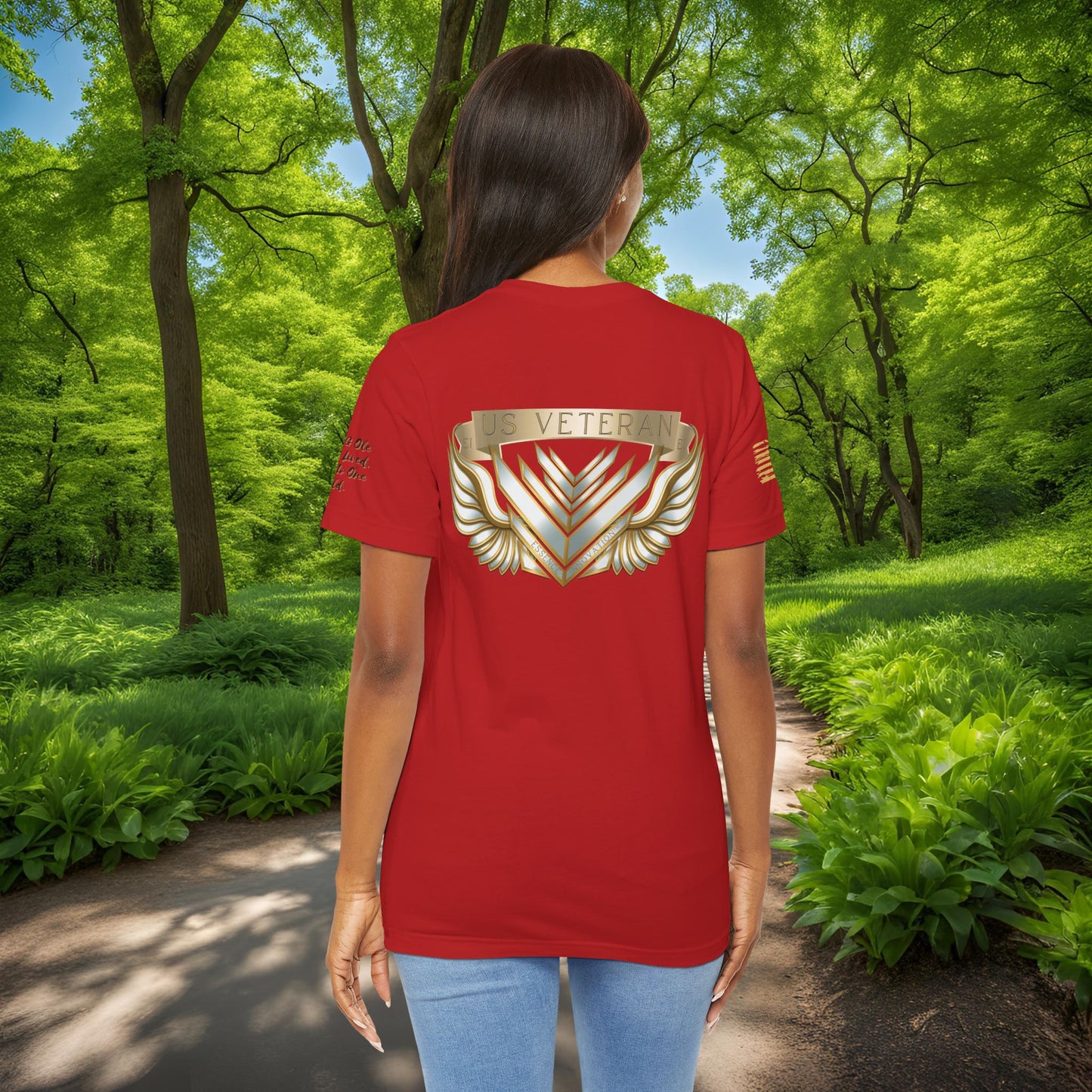 Essence Red Veteran Tee – Patriotic Tribute T-Shirt