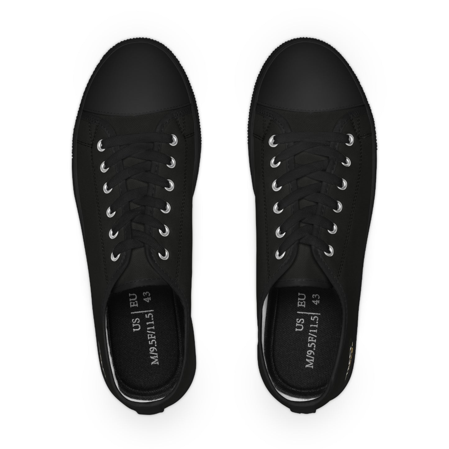 Pair of black Essence Innovation 'Street Vibes' sneakers on a white background