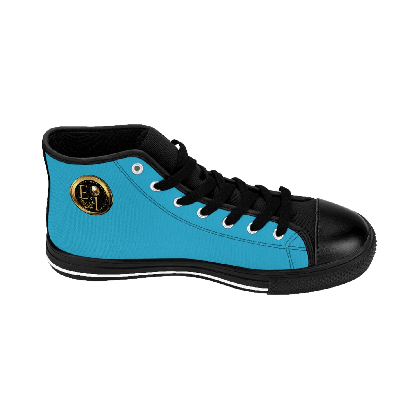 Mens Classic HighTops XV | Black Sole | Turquoise