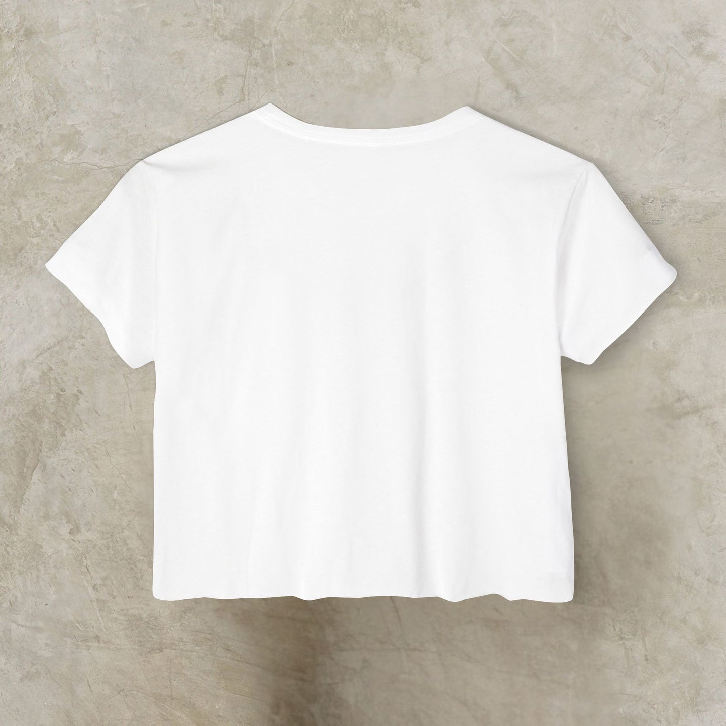 White Essence Innovation Bohemian Butterfly t-shirt on a beige concrete background