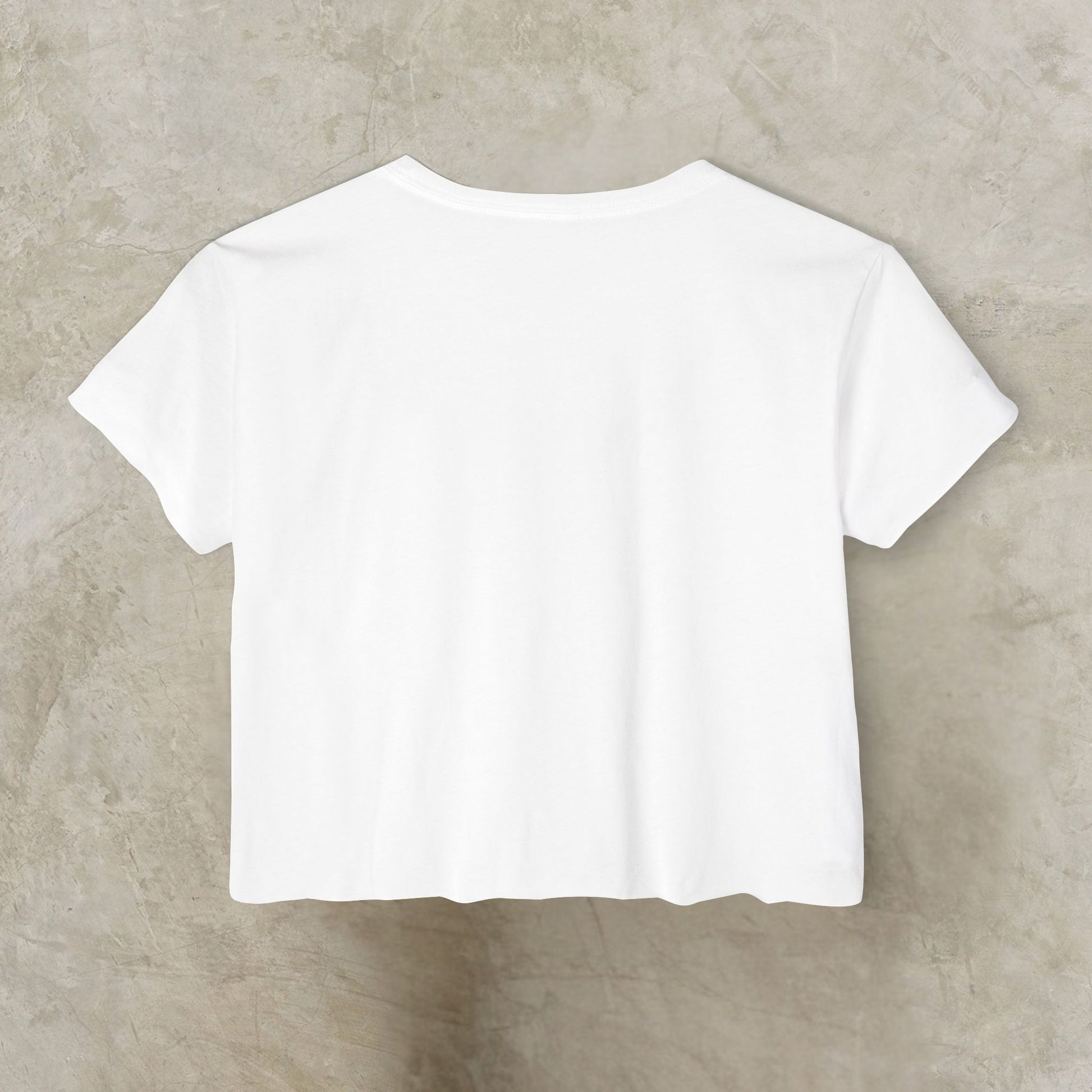 White Essence Innovation Bohemian Butterfly t-shirt on a beige concrete background
