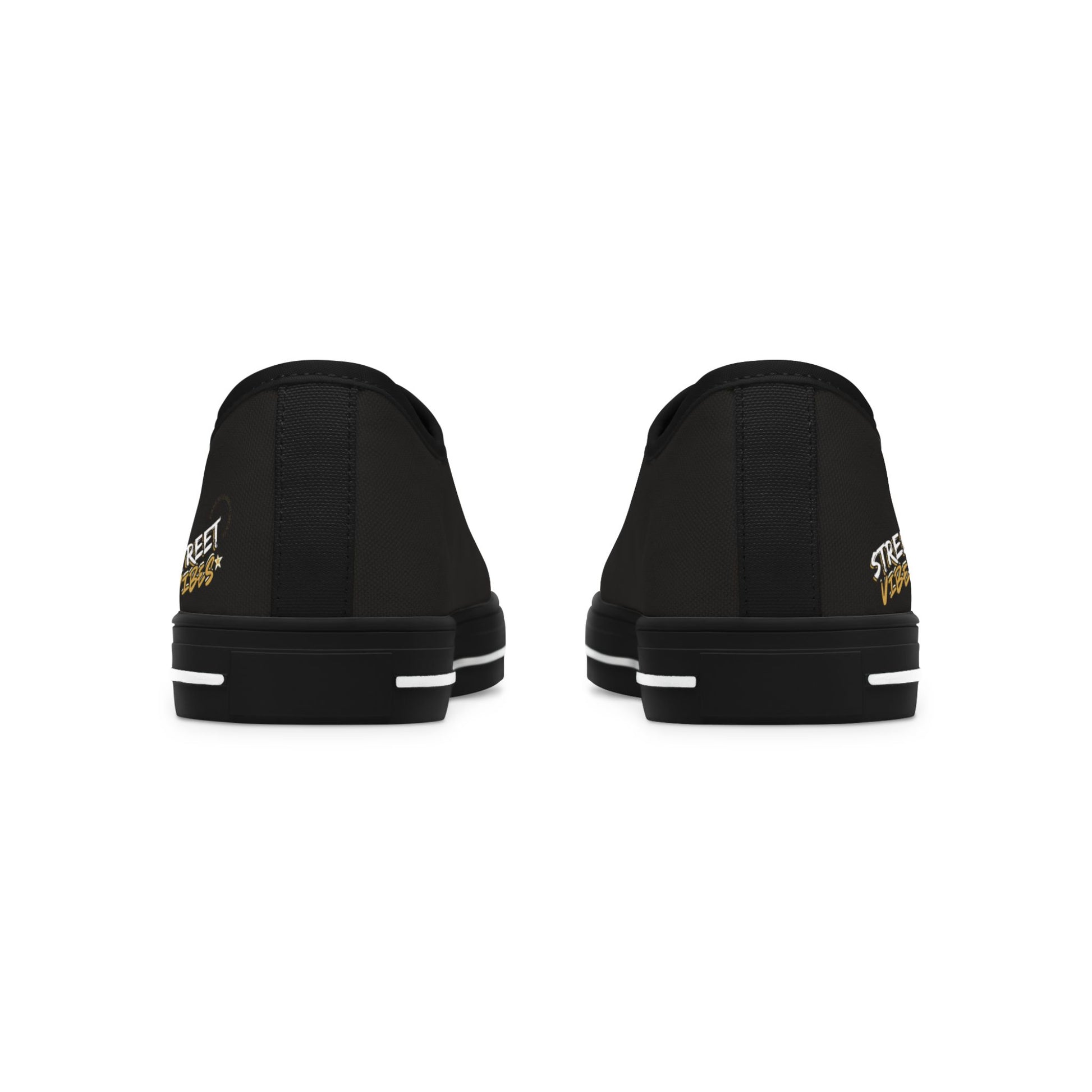 Black Essence Innovation 'Street Vibes' shoes with white sole stripe and visible branding on a white background
