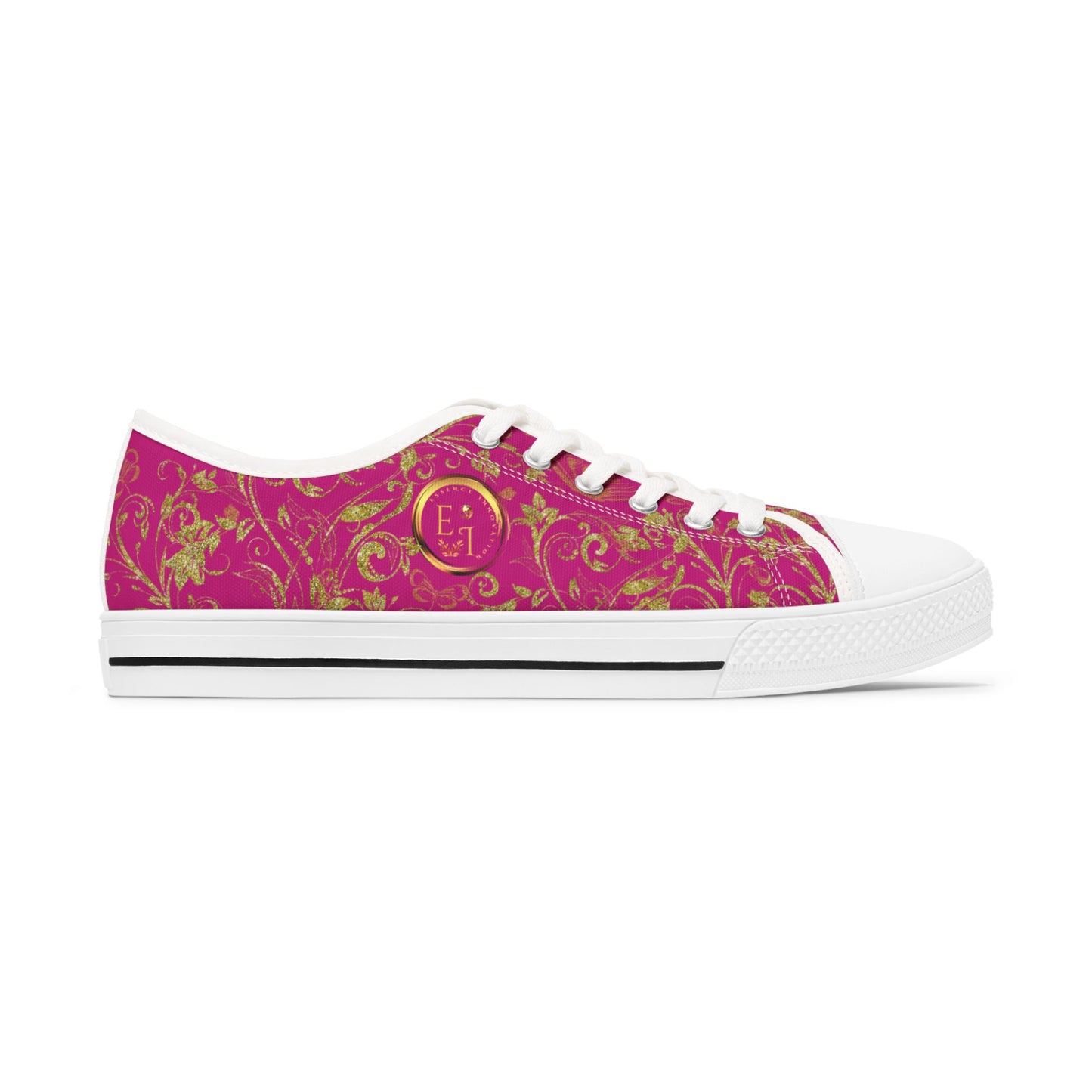 Ladies Bohemian Butterfly | Pink | White Sole LowTops