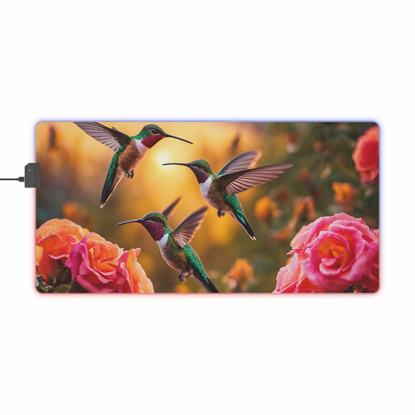 Hummingbird Paradise Mouse Pad | LED Gaming Mouse Pad | 4 Sizes