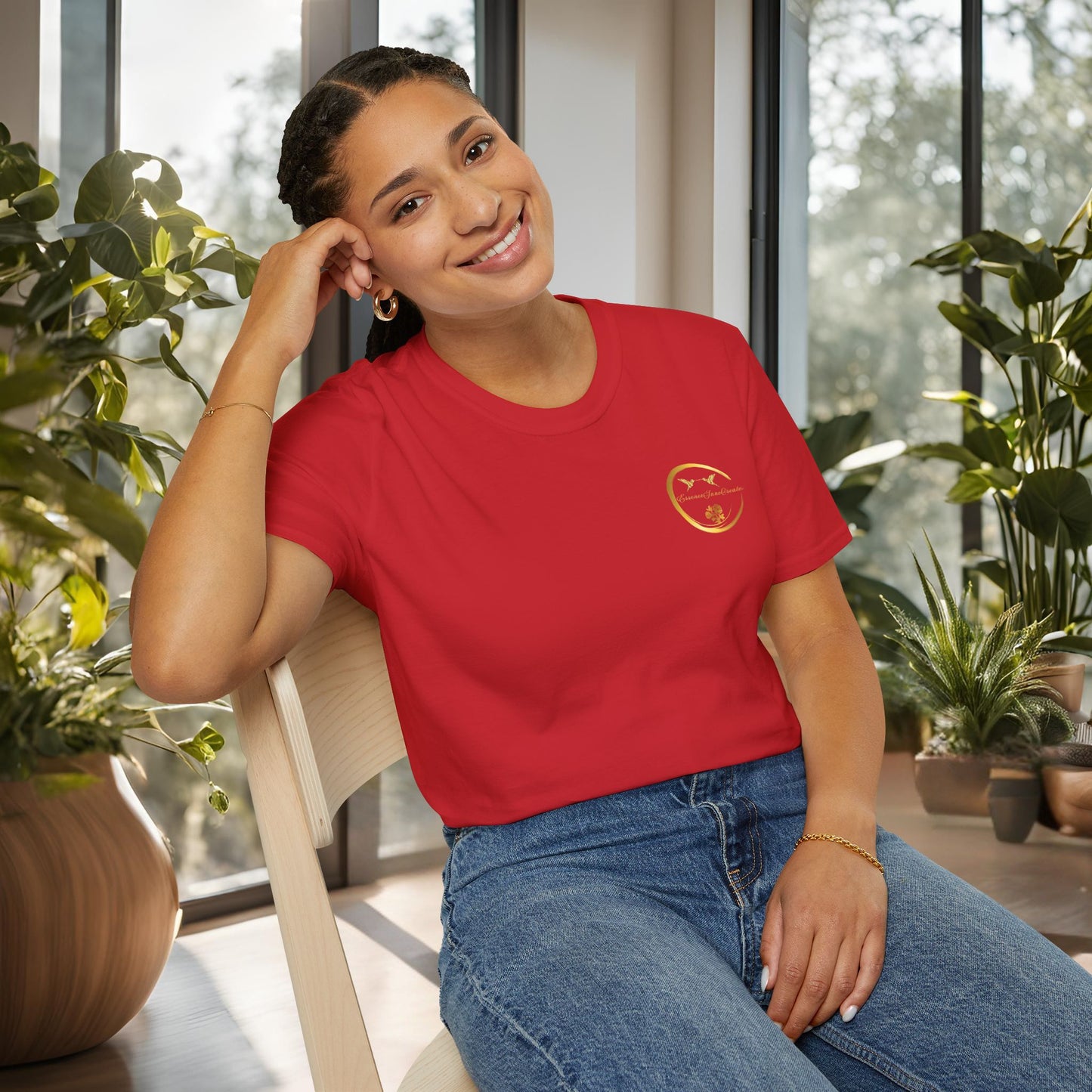 Red Softstyle Tee | EssenceInnoCreate | Unisex Streetwear