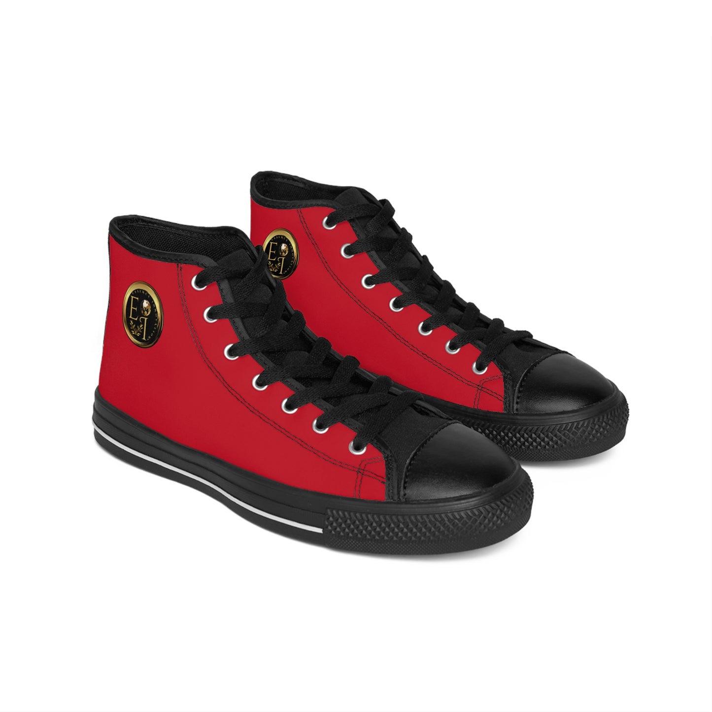 Essence Innovation Mens Streetwear | HighTop Sneakers | Dark Red