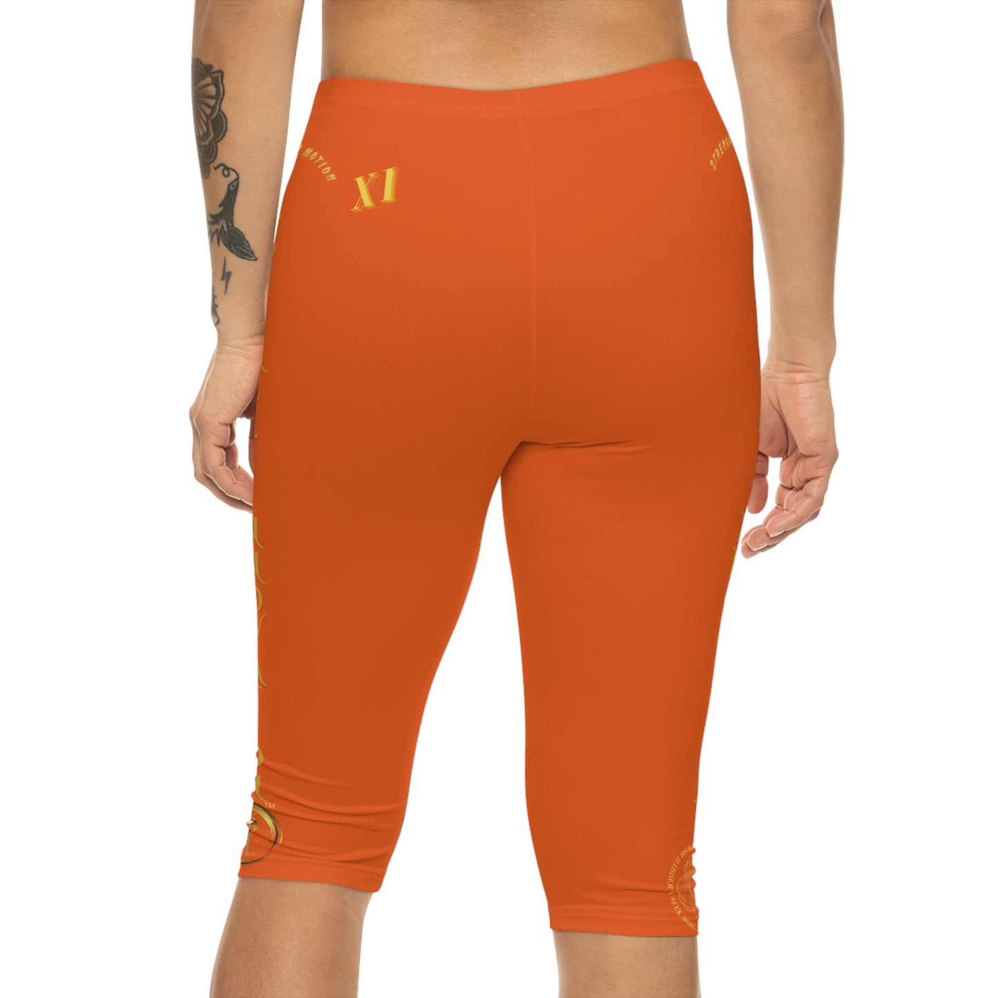 Seek More CL XI | Capri Leggings | EI Sports | Orange
