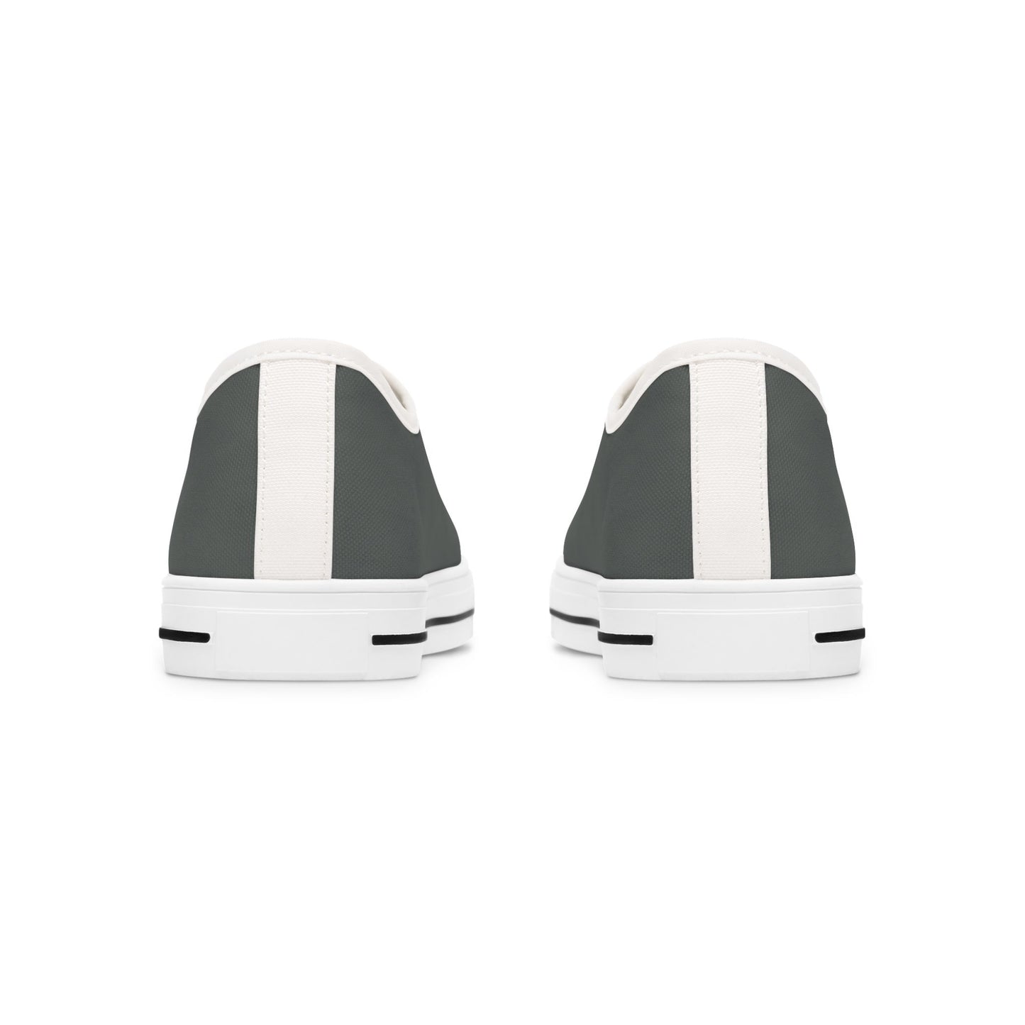 Pair of gray and white striped 'Essence Innovation' shoes on a white background