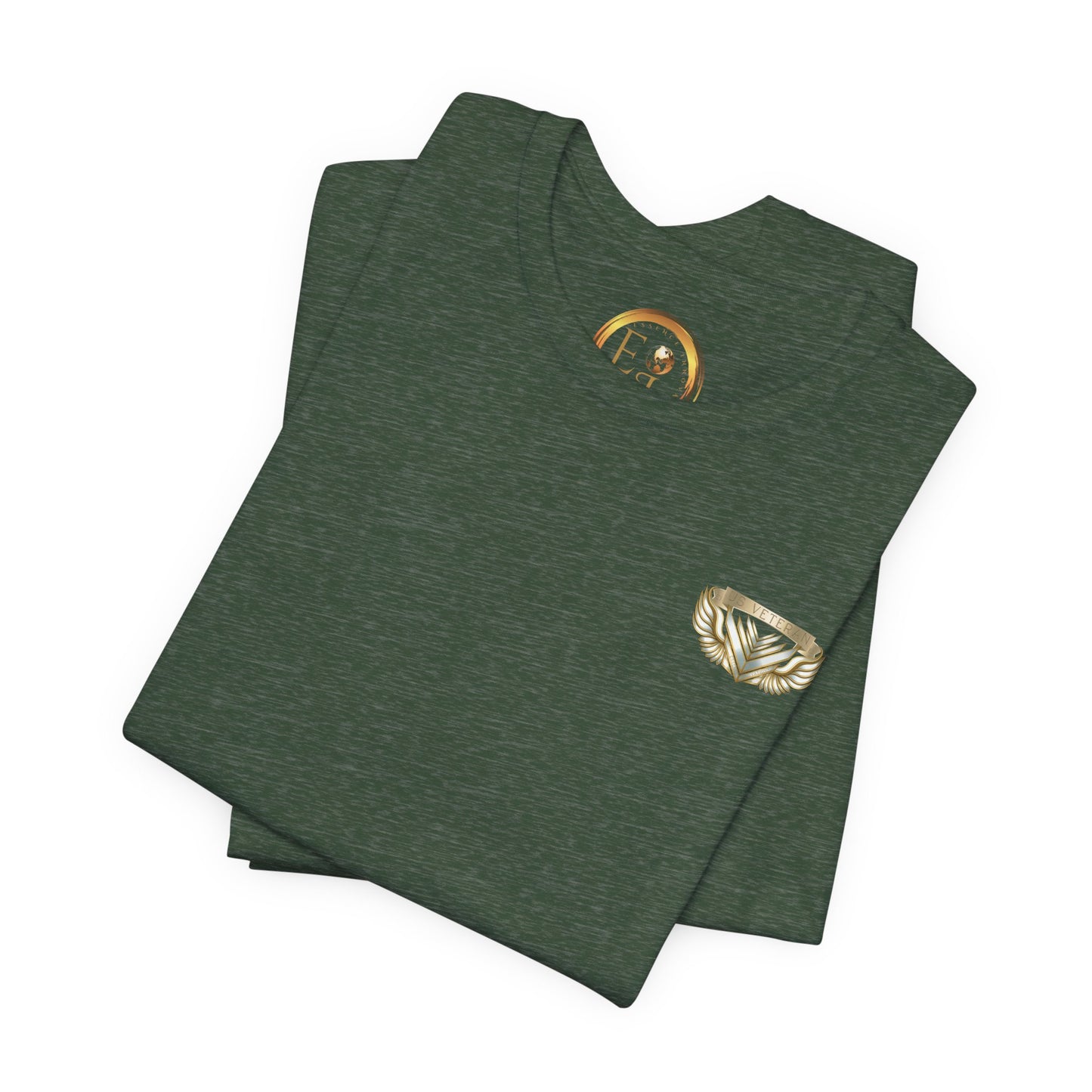 Essence Forest Veteran Tee – Deep Green Tribute Shirt