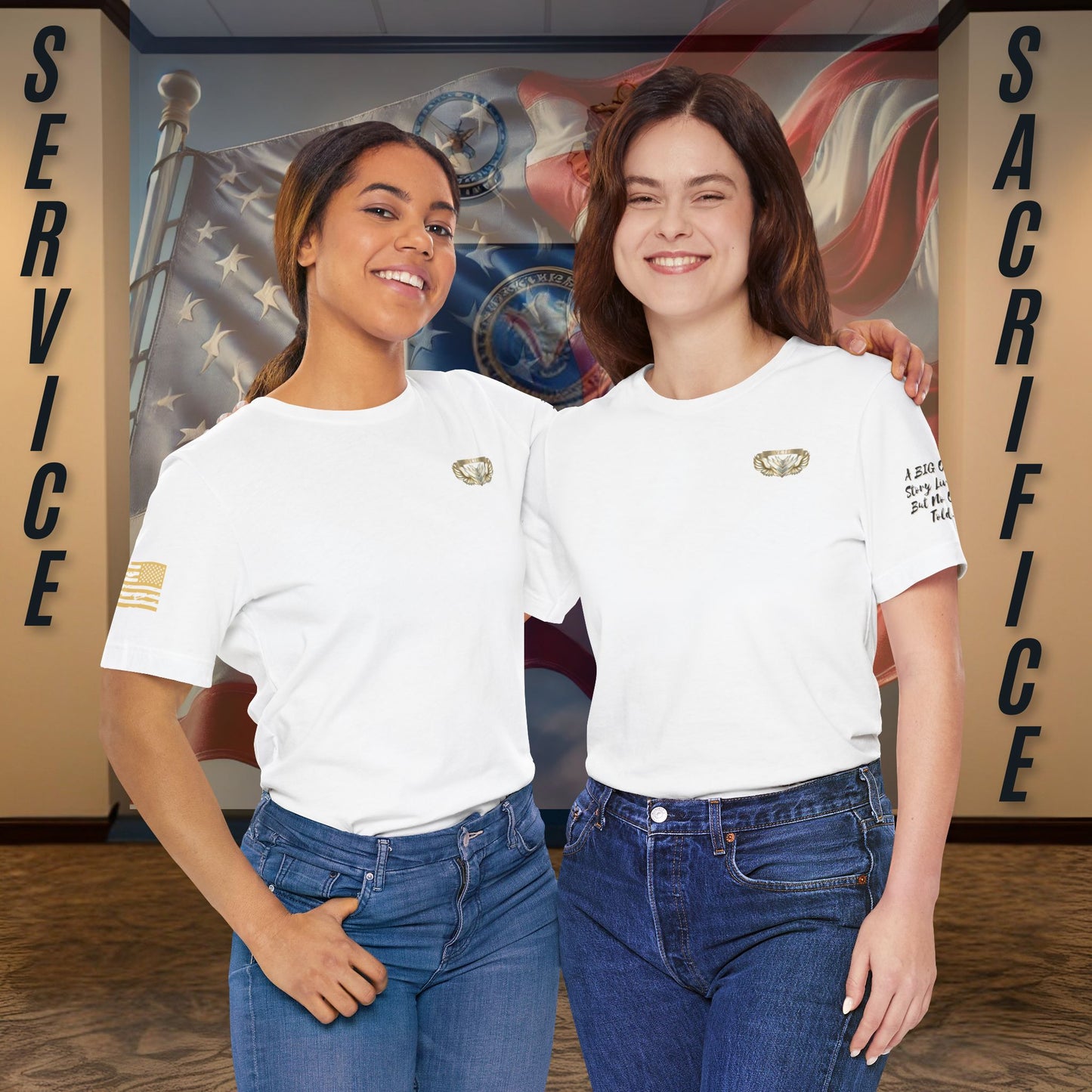 Essence White Veteran Tee – Clean Tribute T-Shirt