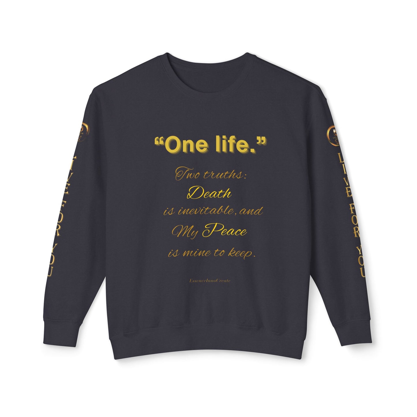 One Life Sweatshirt Black | The Bold Edition | EI Apparel