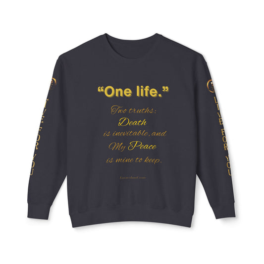 One Life Sweatshirt Black | The Bold Edition | EI Apparel