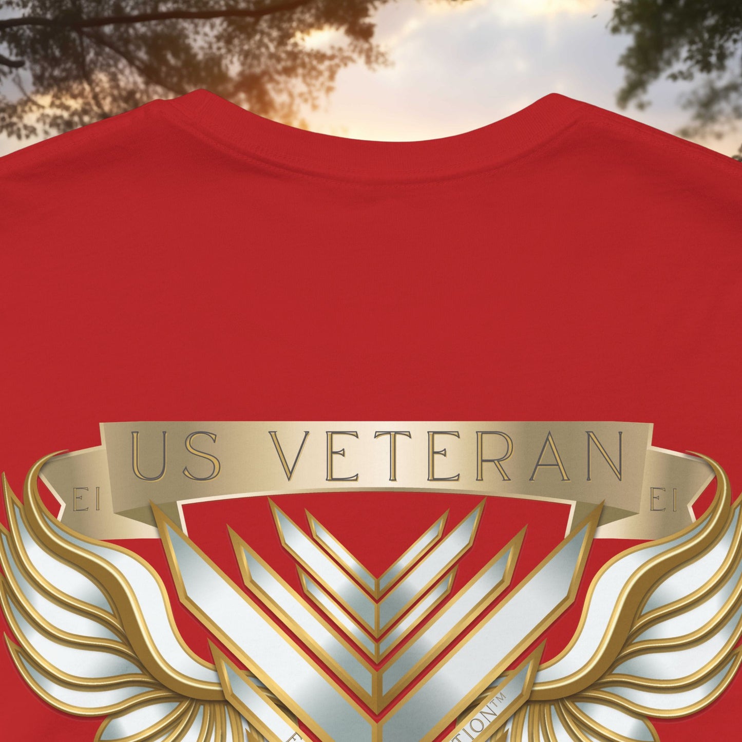 Essence Red Veteran Tee – Patriotic Tribute T-Shirt
