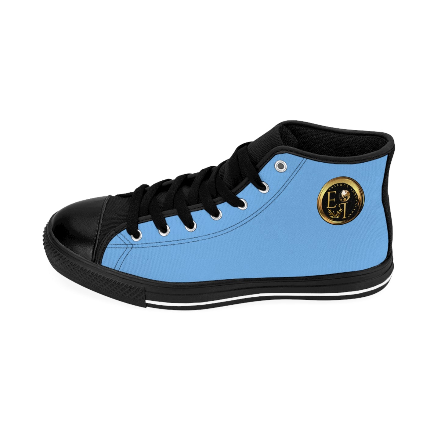 Mens Essence Innovation Classic High-Top Sneakers | Bold Streetwear | Premium Comfort | Light Blue