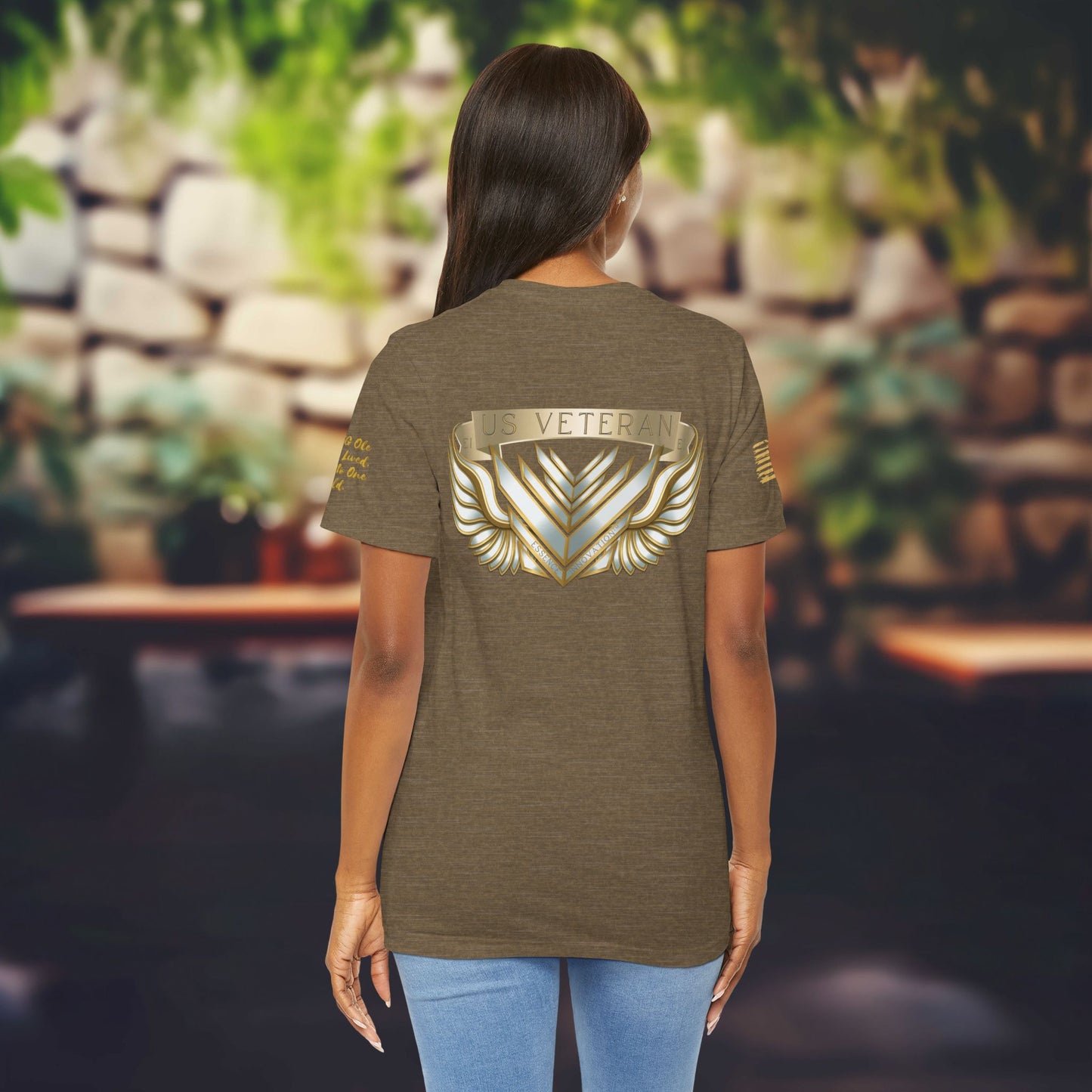 Essence Olive Veteran Tee – Military Tribute T-Shirt