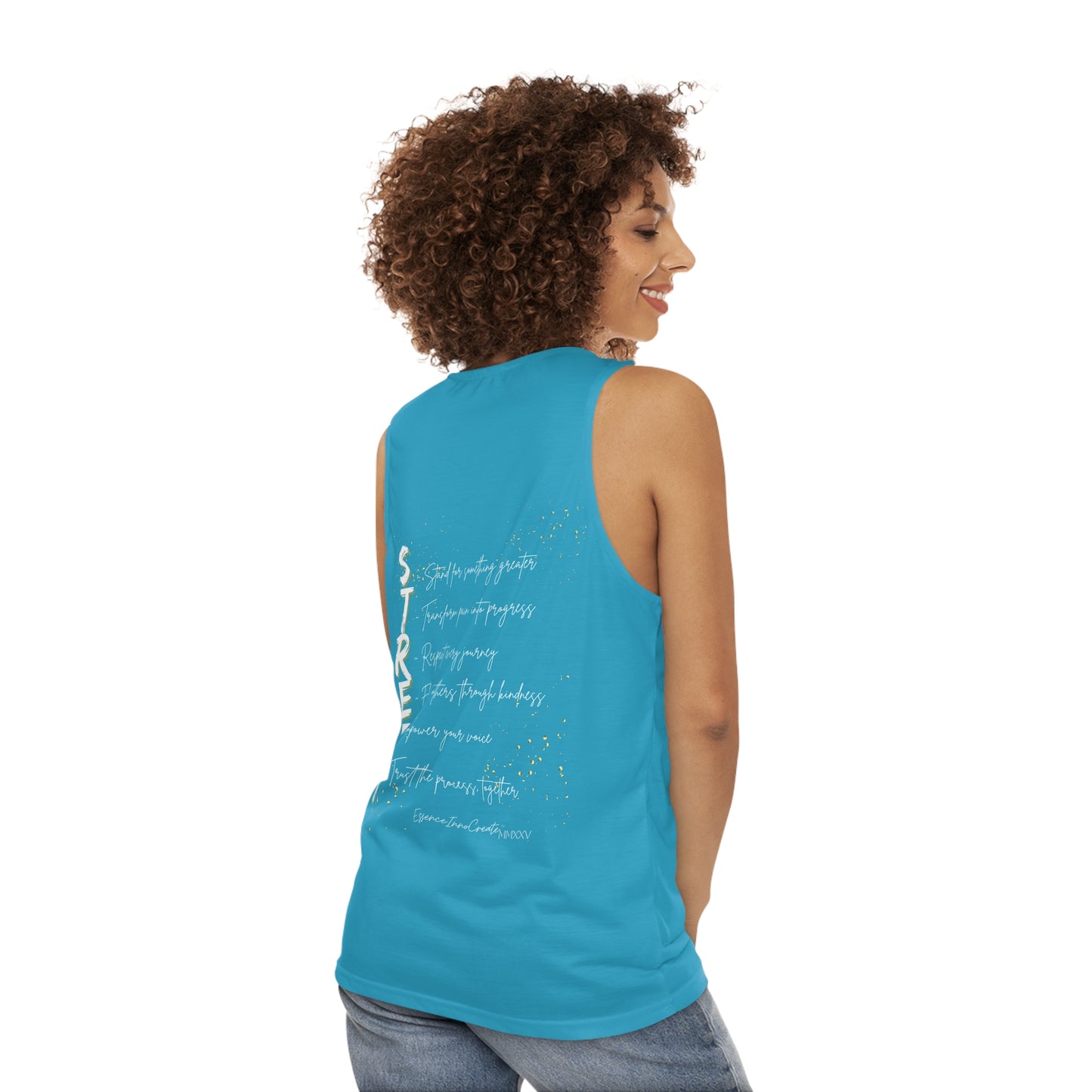 Street Wear Tank XV | EssenceInnoCreate | Turquoise