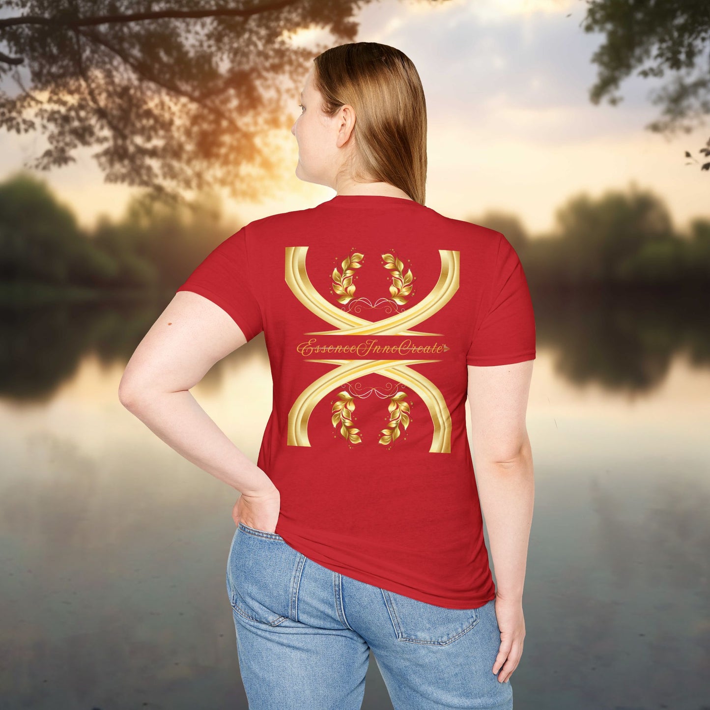 Red Softstyle Tee | EssenceInnoCreate | Unisex Streetwear