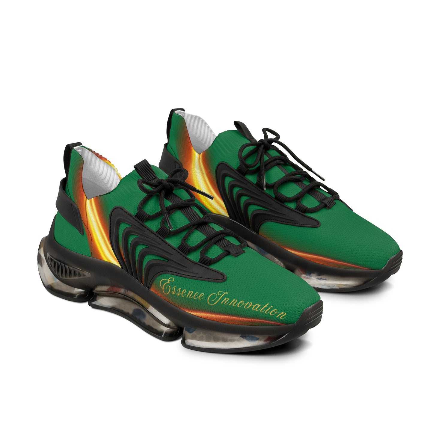 Green Trendsetter Flame Black | Mens Performance Sneakers | Black Sole
