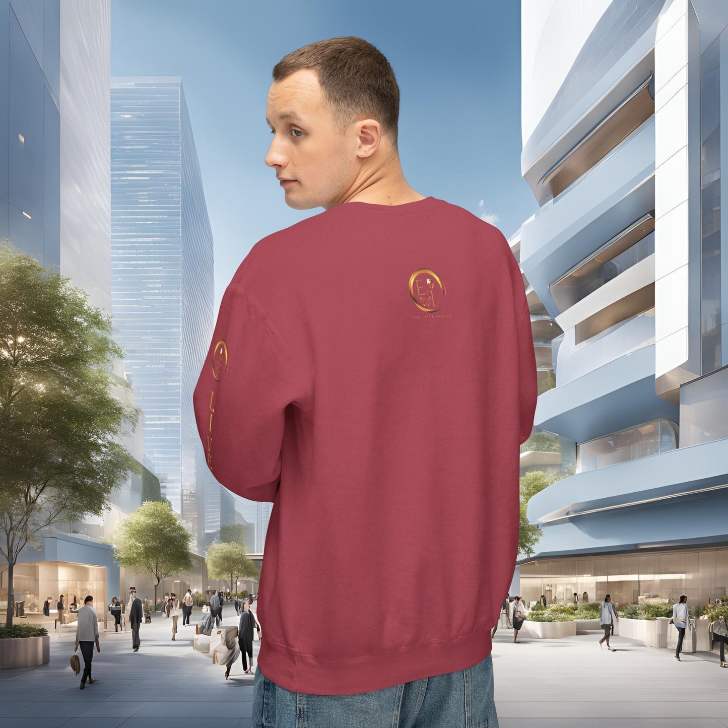 One Life Sweatshirt Crimson | The Grounded Edition | EI Apparel