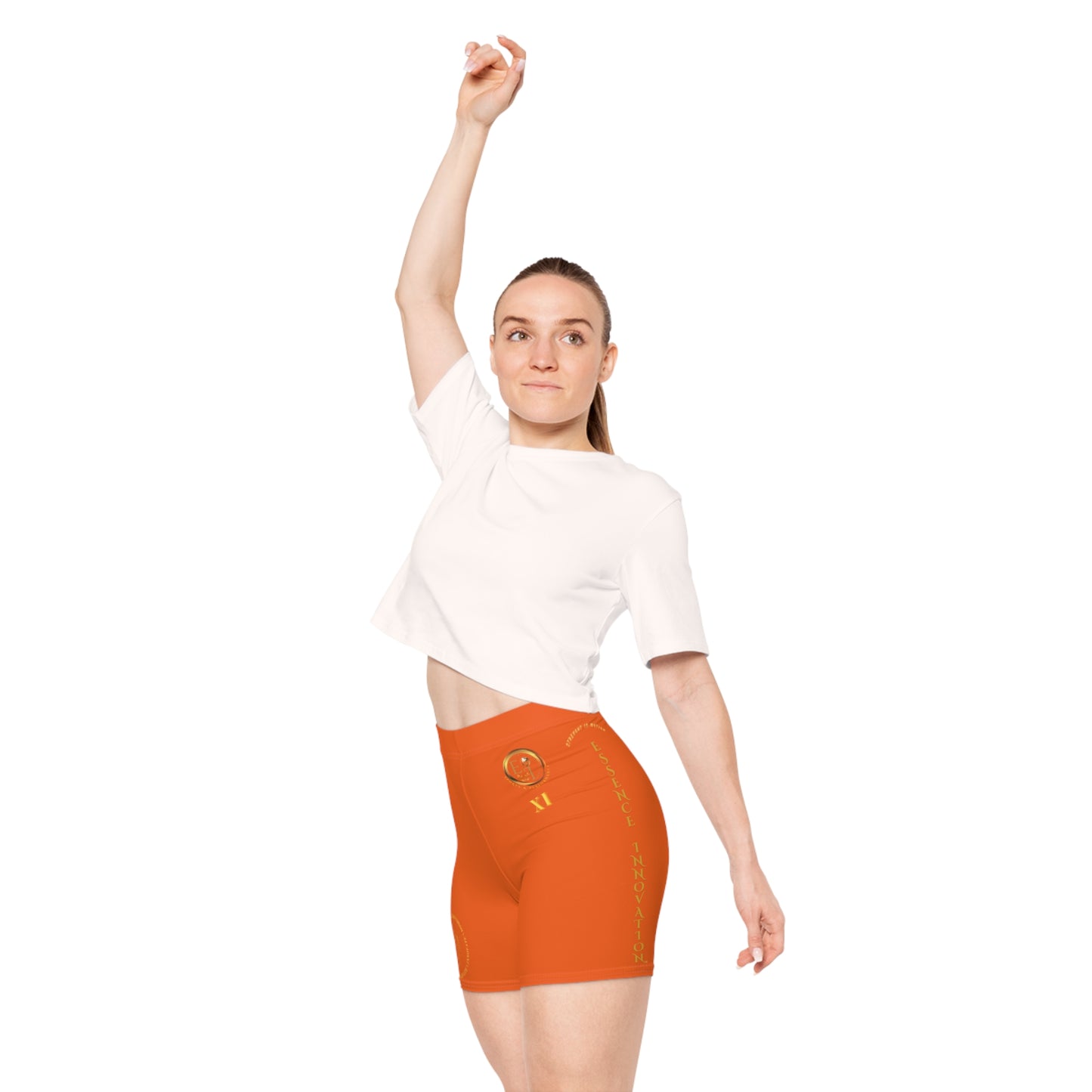 Seek More BS XI | EI Sports Biker Shorts | Orange