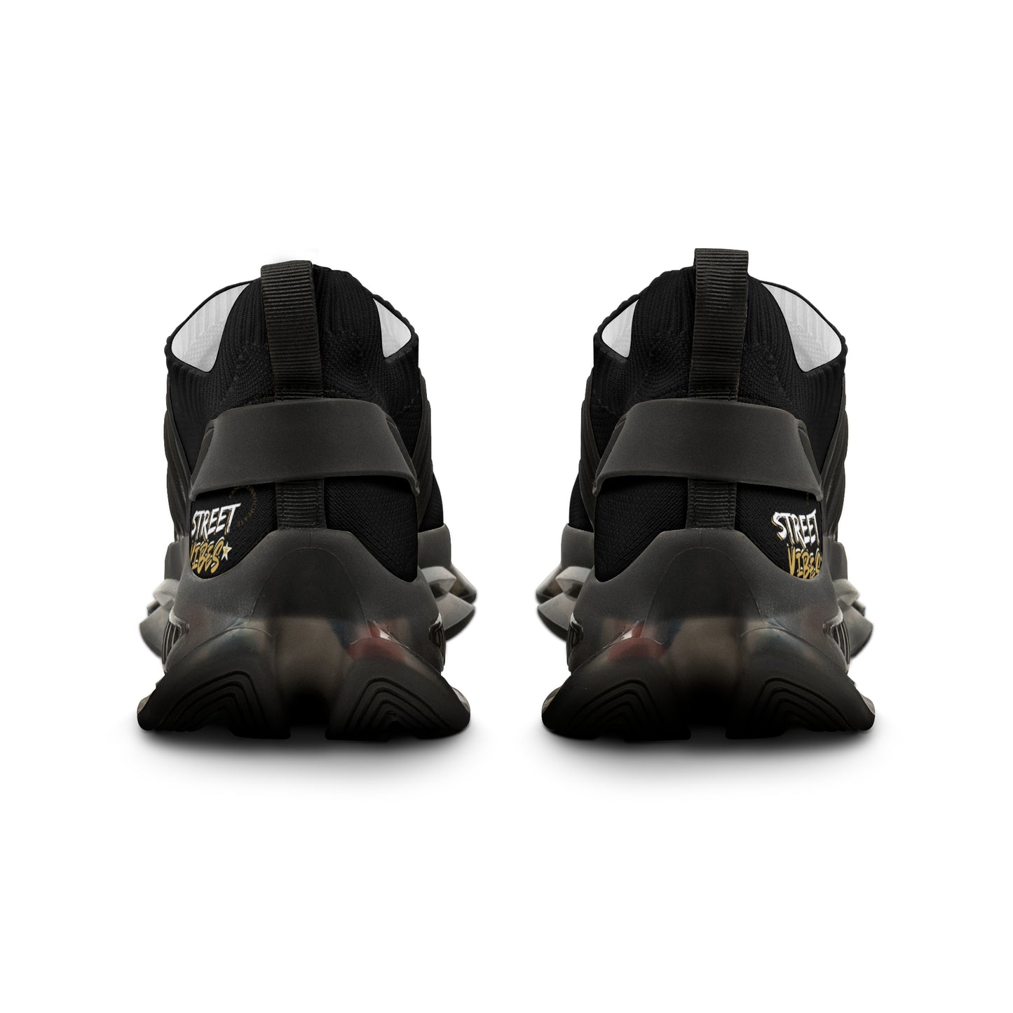 Black Essence Innovation 'Street Vibes' low-top sneakers with visible brand logo on a white background