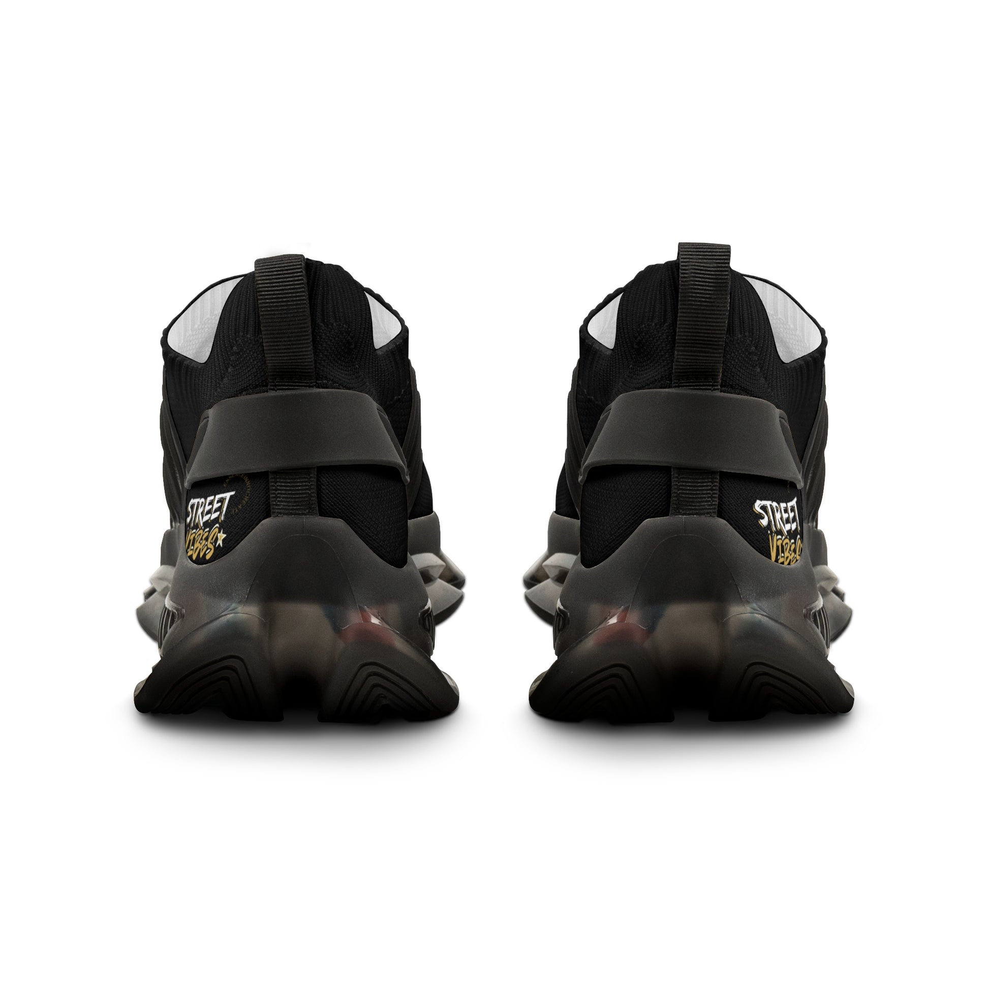 Black Essence Innovation 'Street Vibes' low-top sneakers with visible brand logo on a white background
